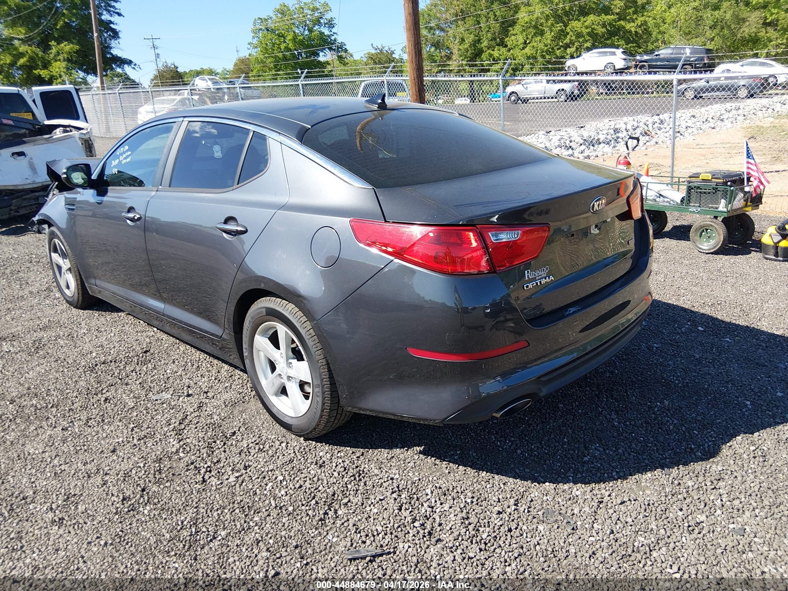 2015 Kia Optima Lx Gray vin: KNAGM4A75F5627419