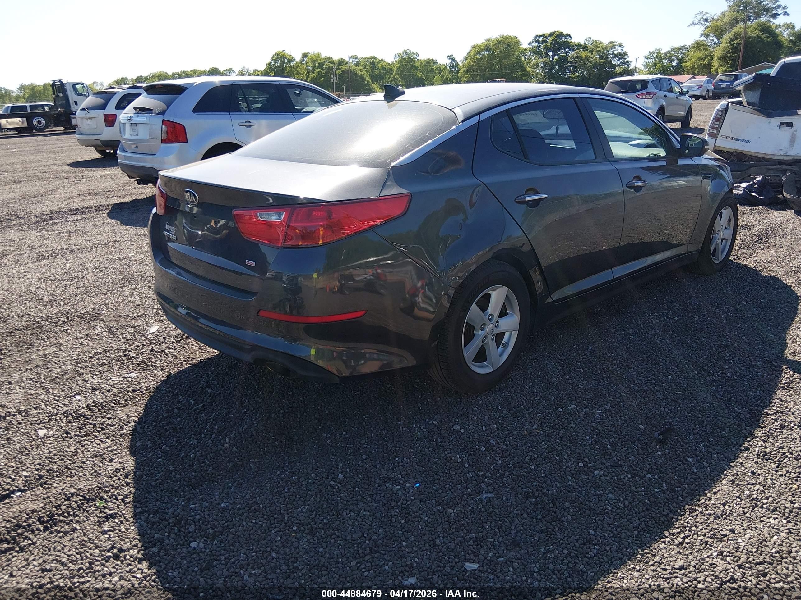 2015 Kia Optima Lx Gray vin: KNAGM4A75F5627419