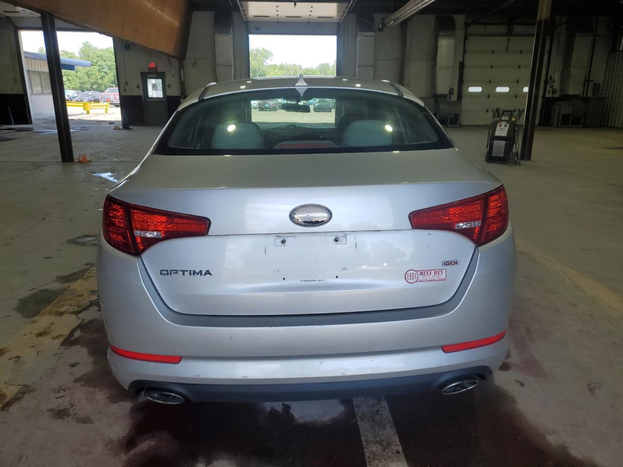 2013 Kia Optima Lx Silver vin: KNAGM4A76D5425153 Damage: Rear Bumper, Chipped, 3