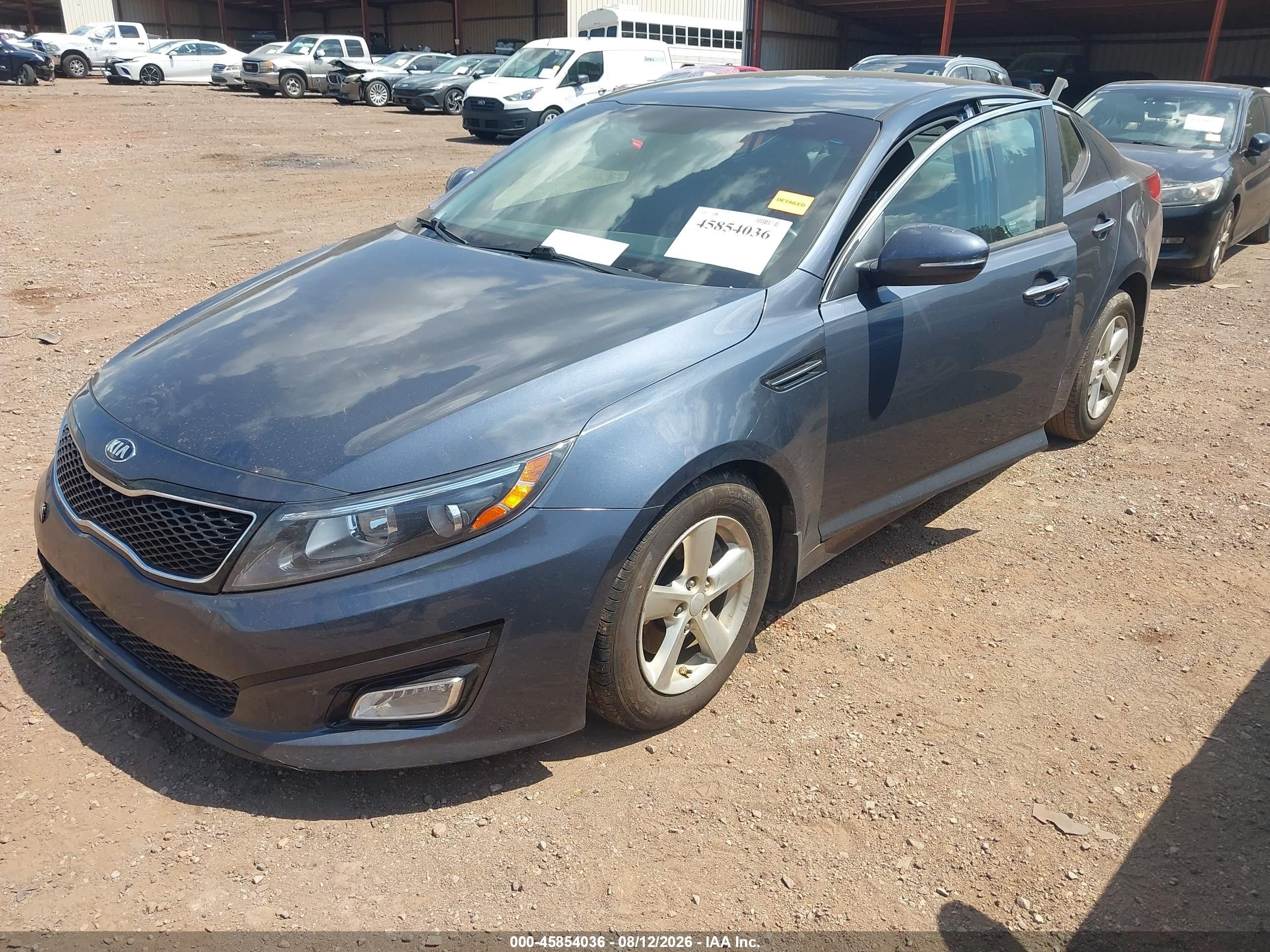 2015 Kia Optima Lx Gray vin: KNAGM4A76F5557283