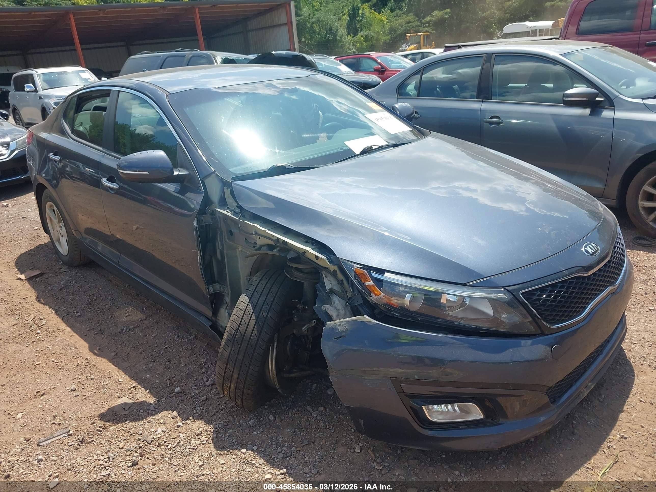 2015 Kia Optima Lx Gray vin: KNAGM4A76F5557283