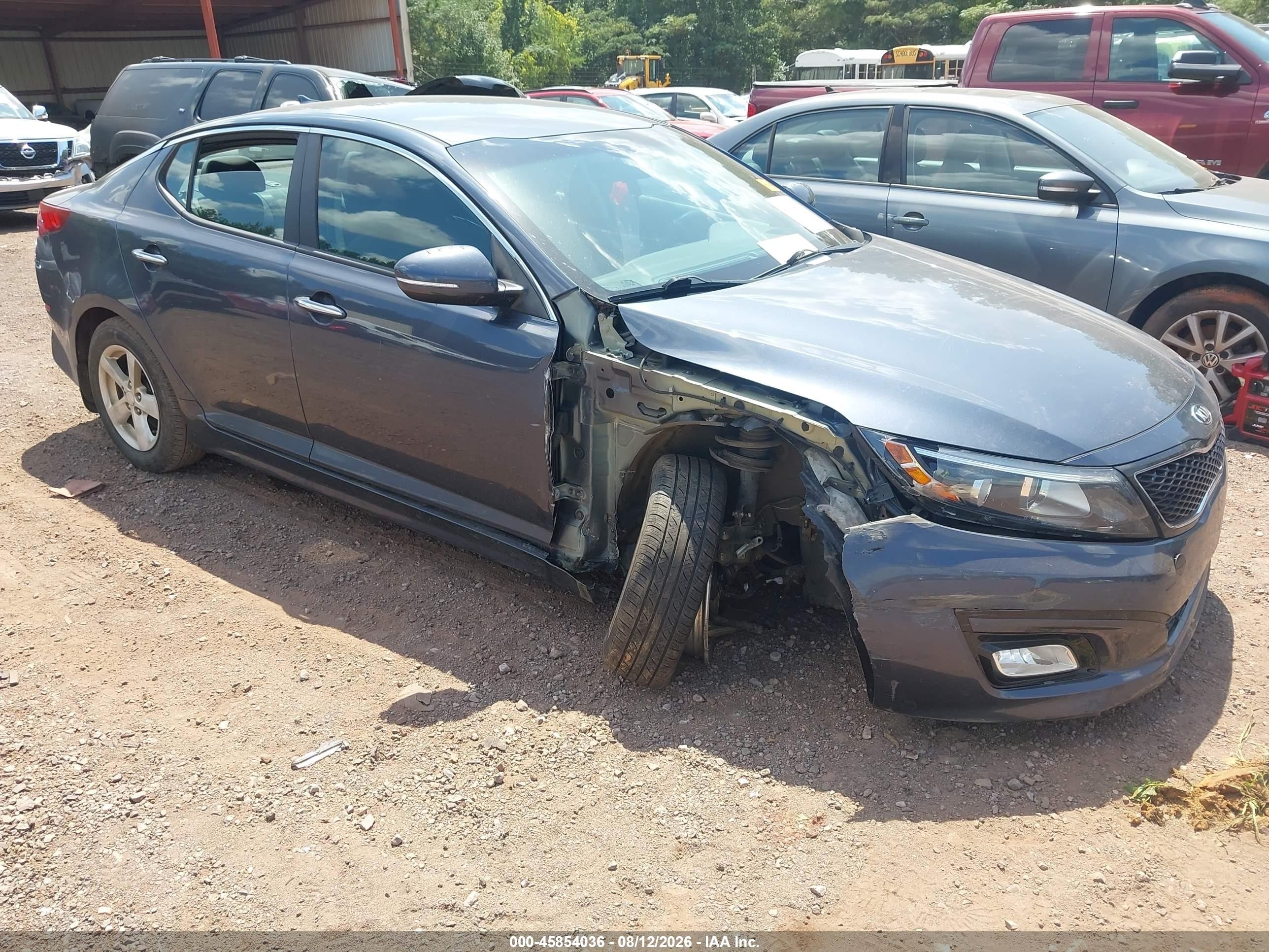 2015 Kia Optima Lx Gray vin: KNAGM4A76F5557283