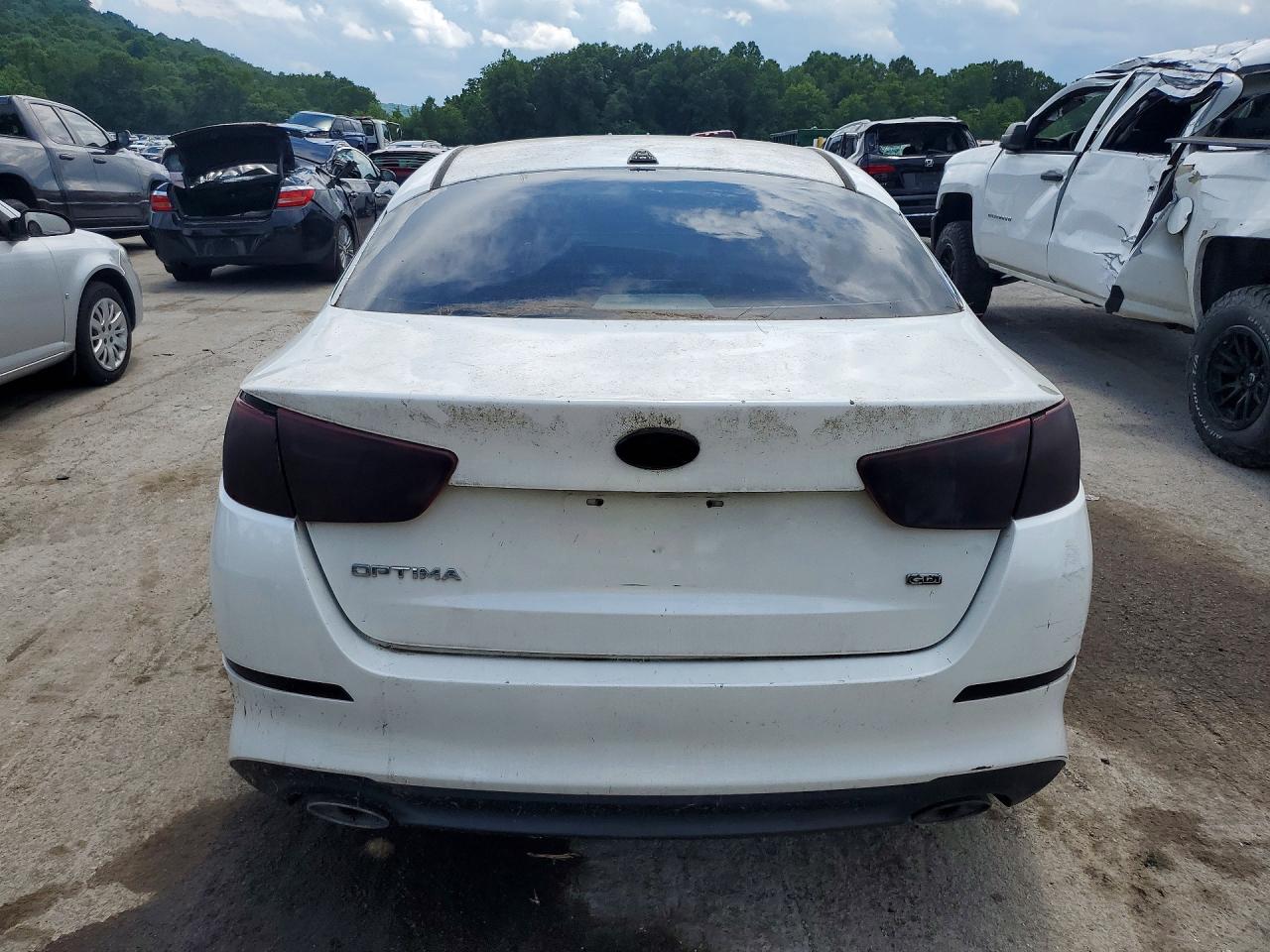 2015 Kia Optima Lx White vin: KNAGM4A76F5617675
