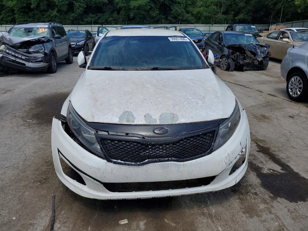 2015 Kia Optima Lx White vin: KNAGM4A76F5617675