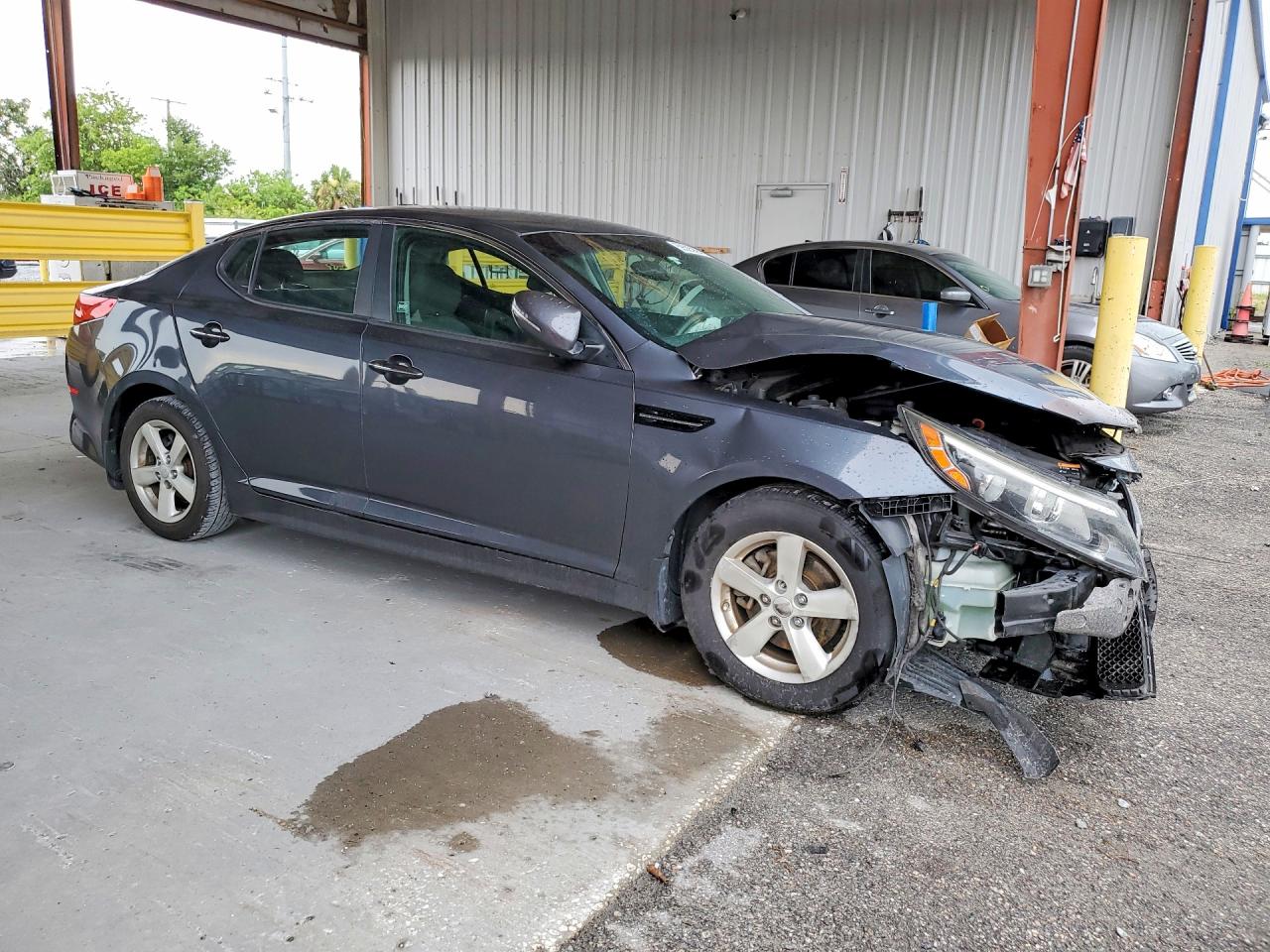 2015 Kia Optima Lx Gray vin: KNAGM4A76F5632452