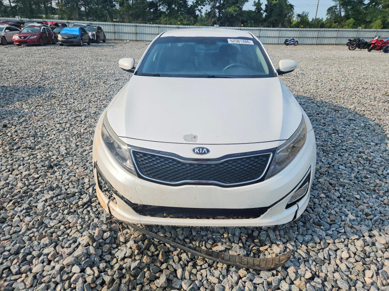 2015 Kia Optima Lx White vin: KNAGM4A76F5639210