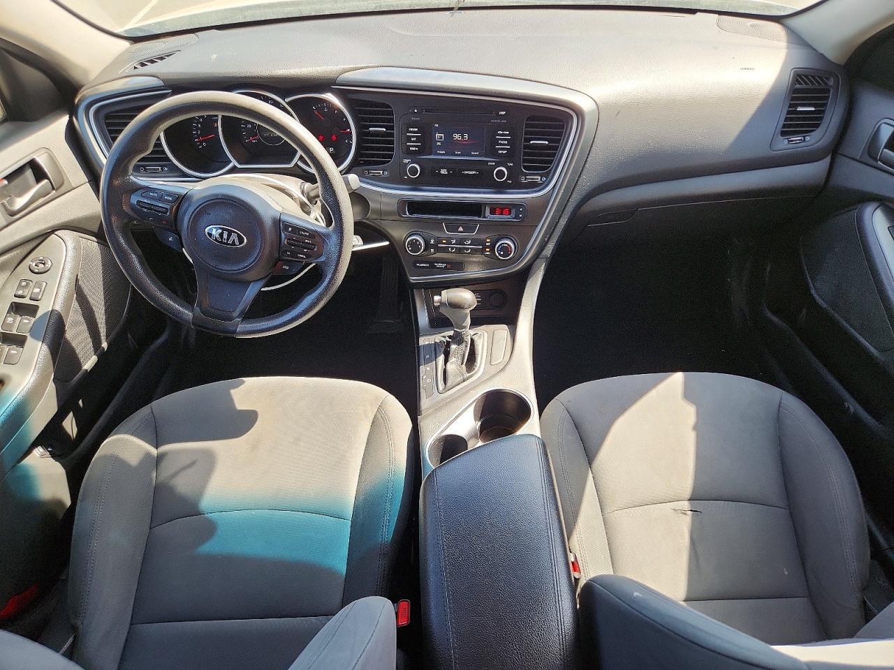 2015 Kia Optima Lx White vin: KNAGM4A76F5644004
