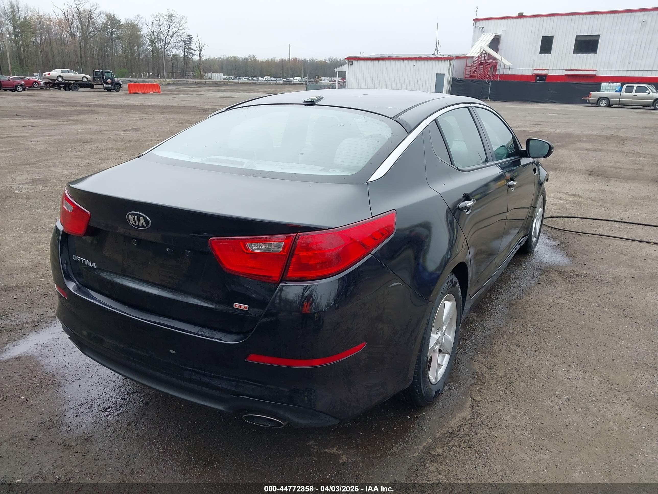 2015 Kia Optima Lx Black vin: KNAGM4A76F5653382