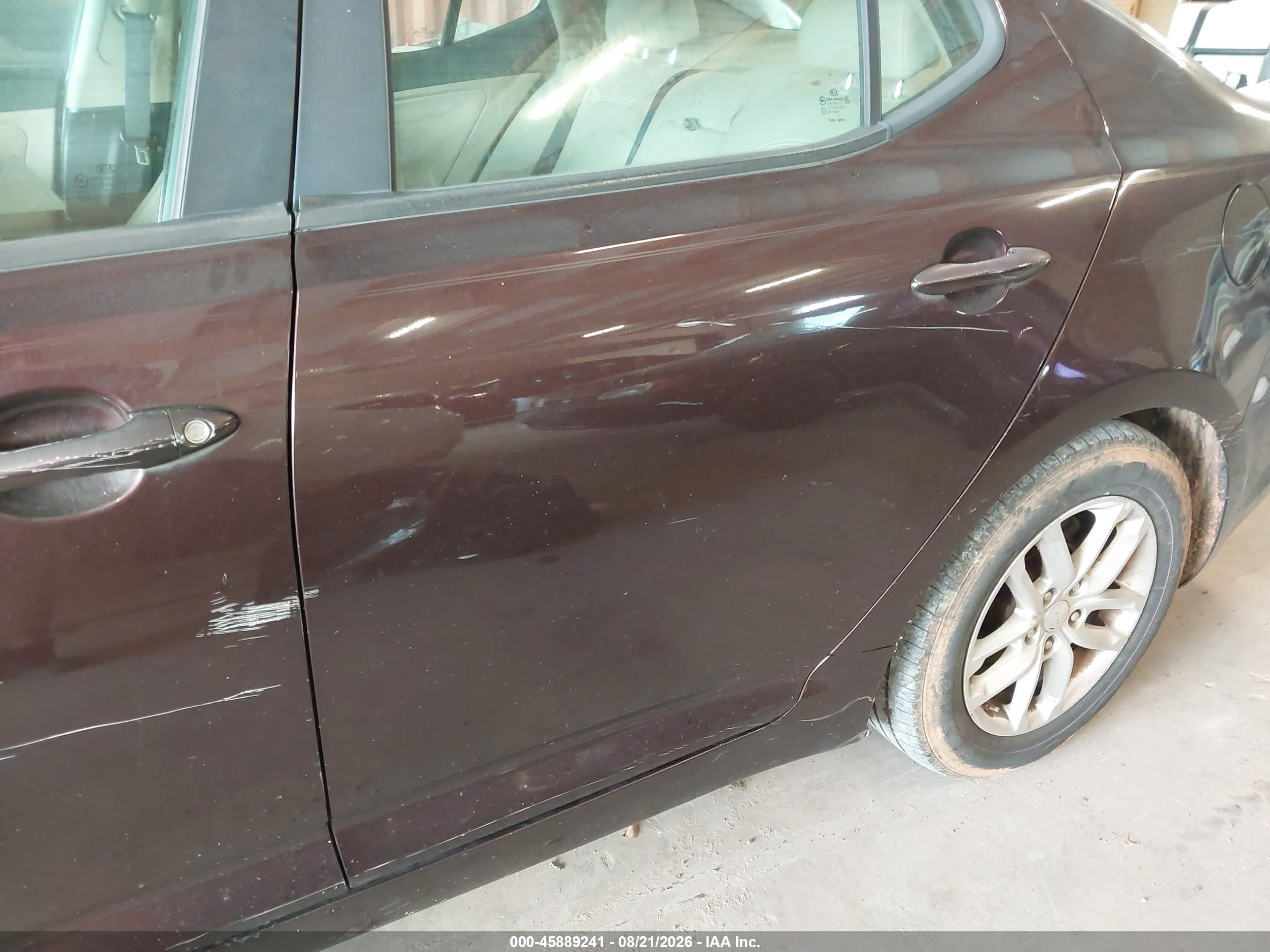2011 Kia Optima Lx Purple vin: KNAGM4A77B5185656
