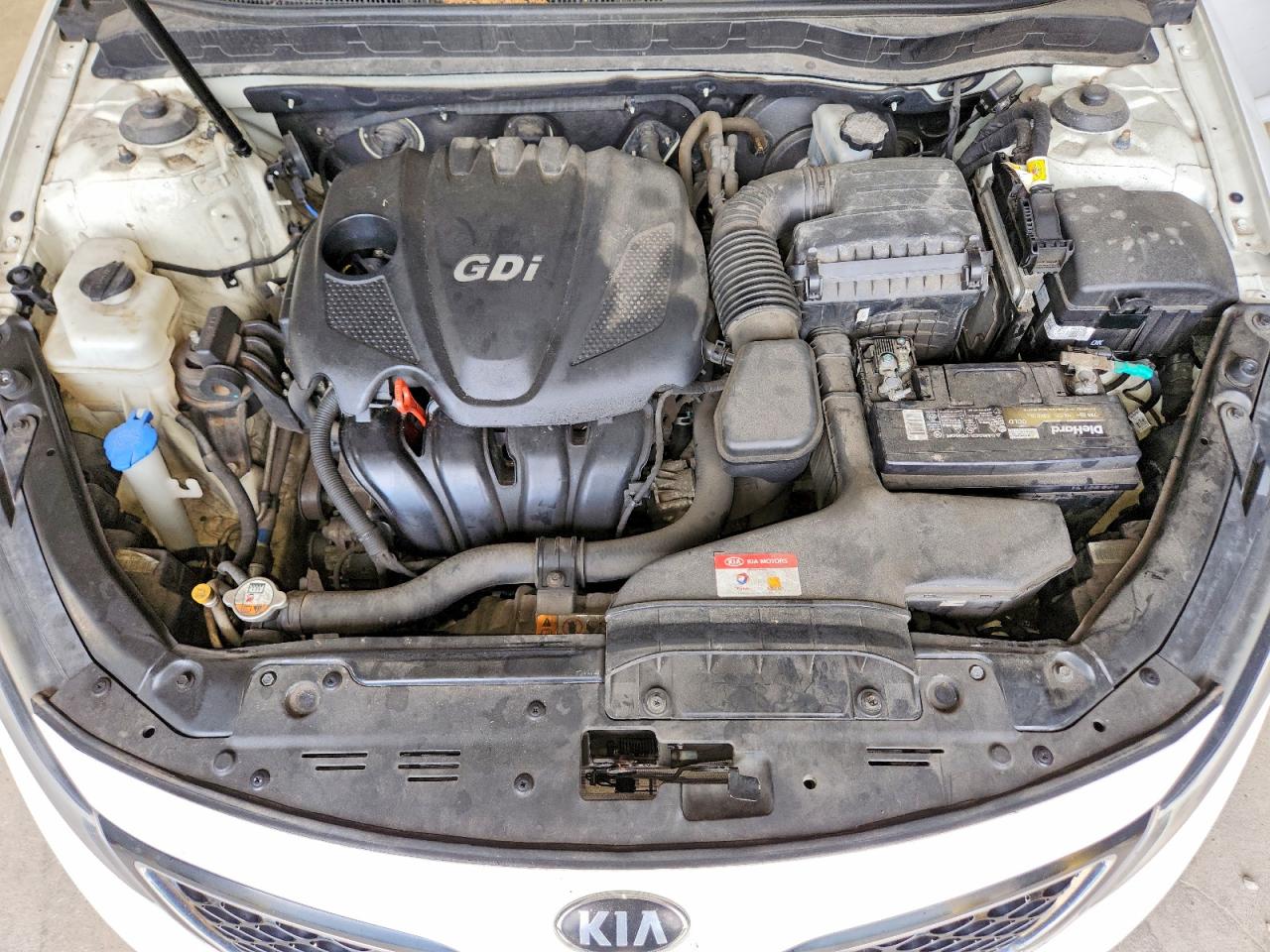 2014 Kia Optima Lx White vin: KNAGM4A77E5472807