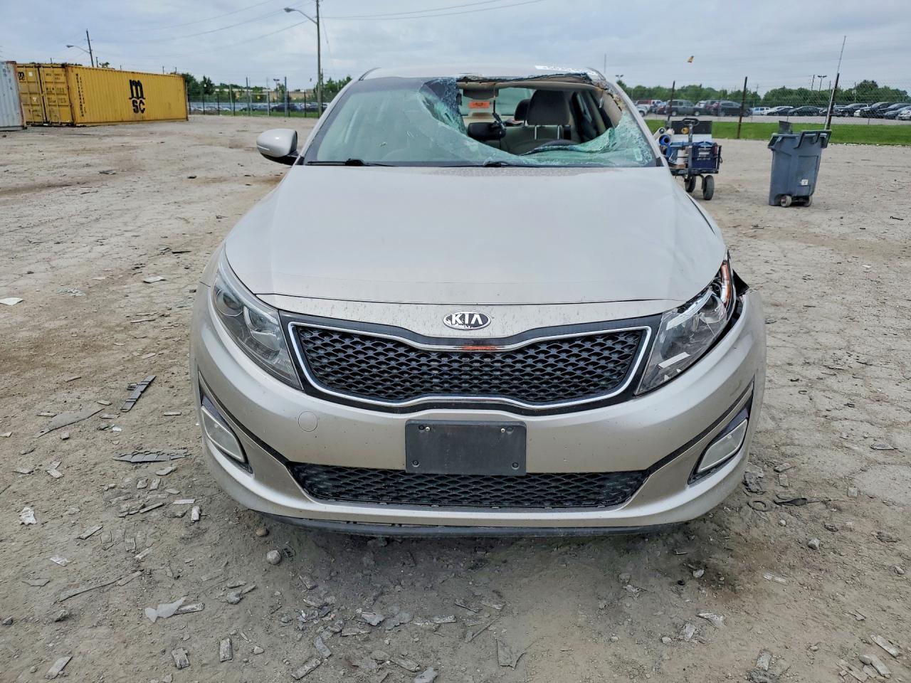 2014 Kia Optima Lx Silver vin: KNAGM4A77E5483418