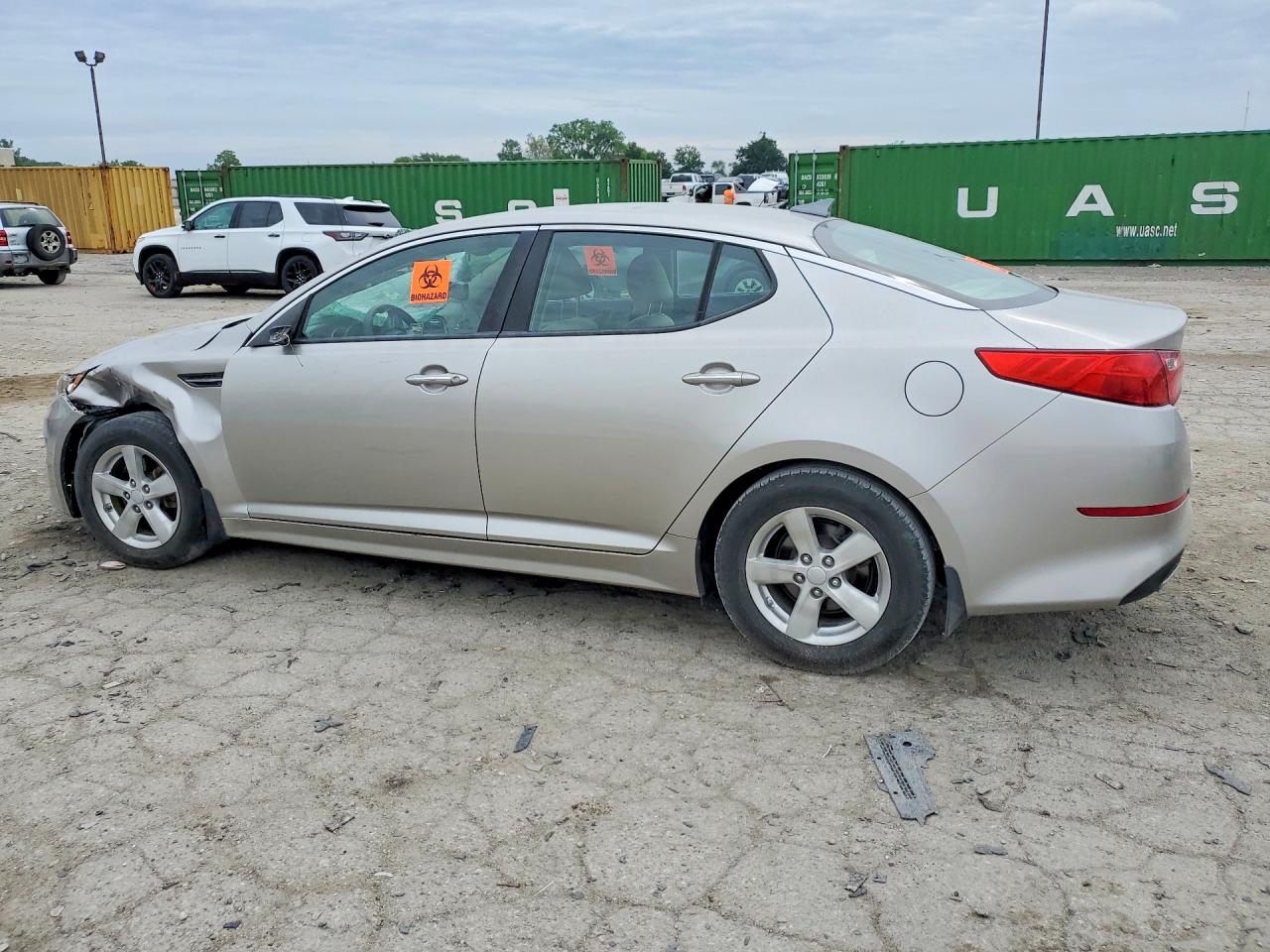 2014 Kia Optima Lx Silver vin: KNAGM4A77E5483418