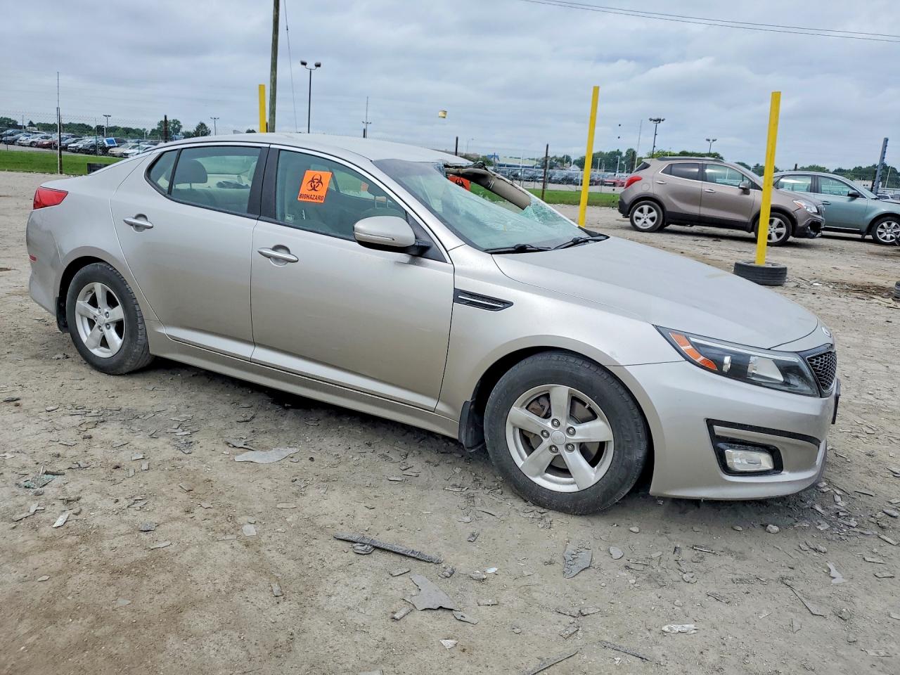 2014 Kia Optima Lx Silver vin: KNAGM4A77E5483418