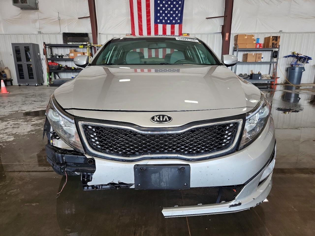 2014 Kia Optima Lx Silver vin: KNAGM4A77E5488554