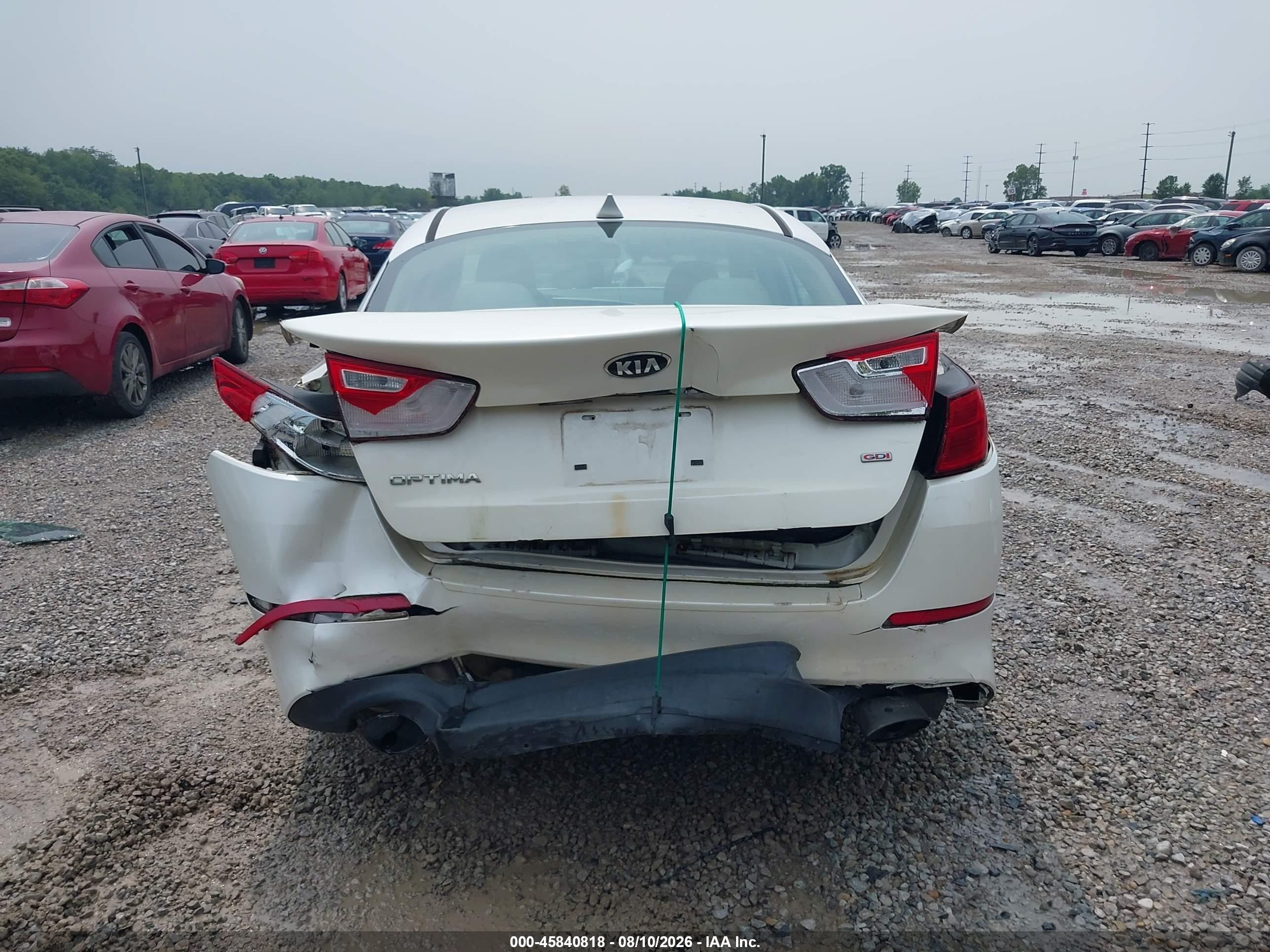 2015 Kia Optima Lx White vin: KNAGM4A77F5536975