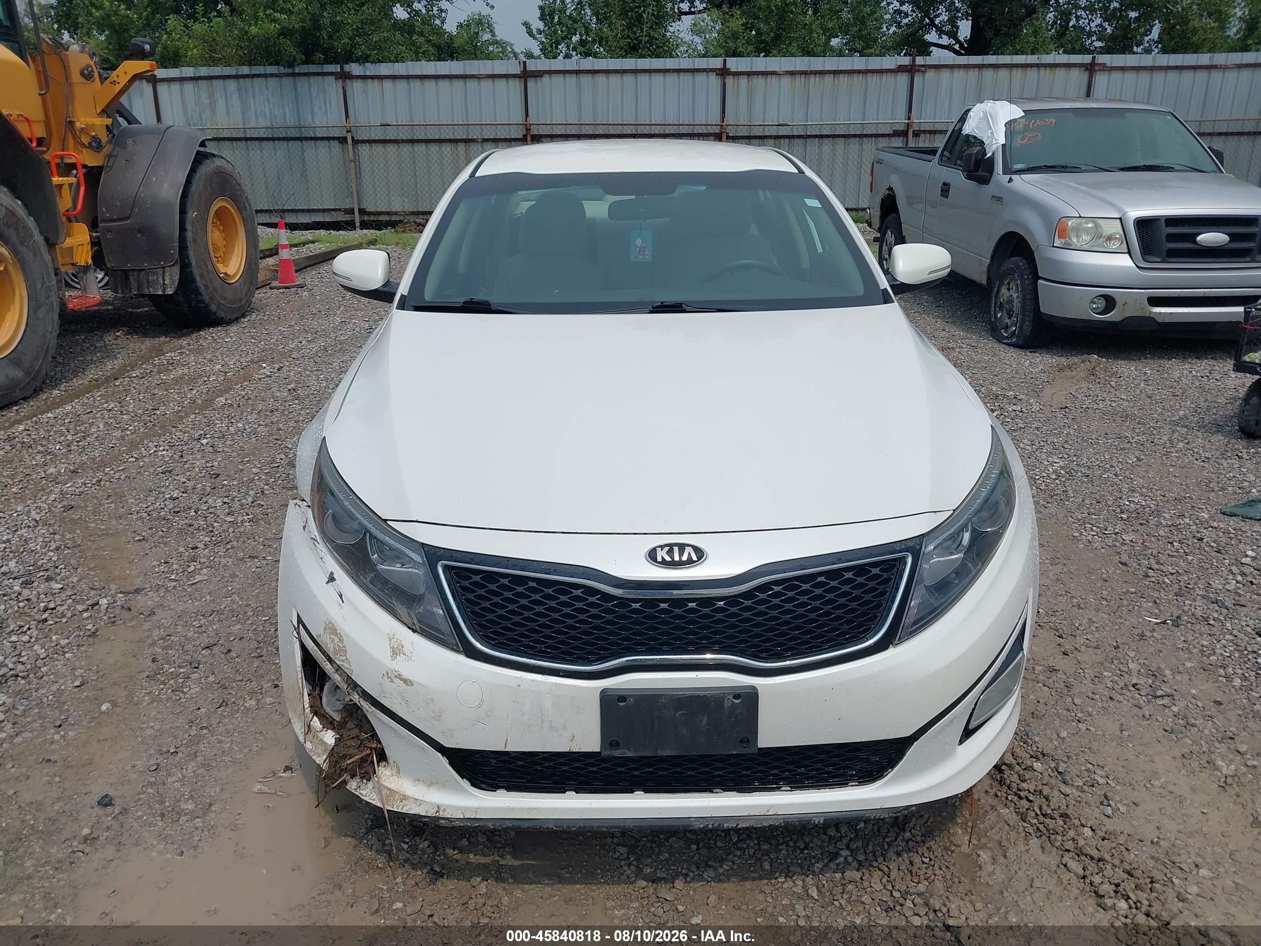 2015 Kia Optima Lx White vin: KNAGM4A77F5536975