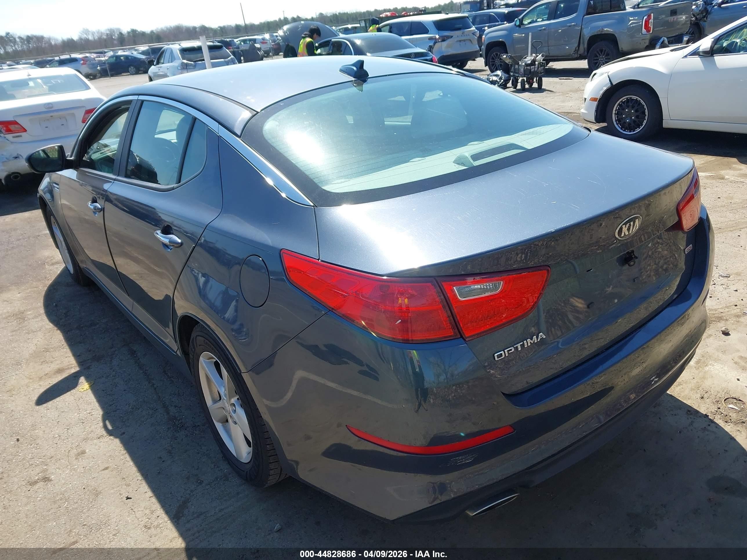 2015 Kia Optima Lx Gray vin: KNAGM4A77F5558720