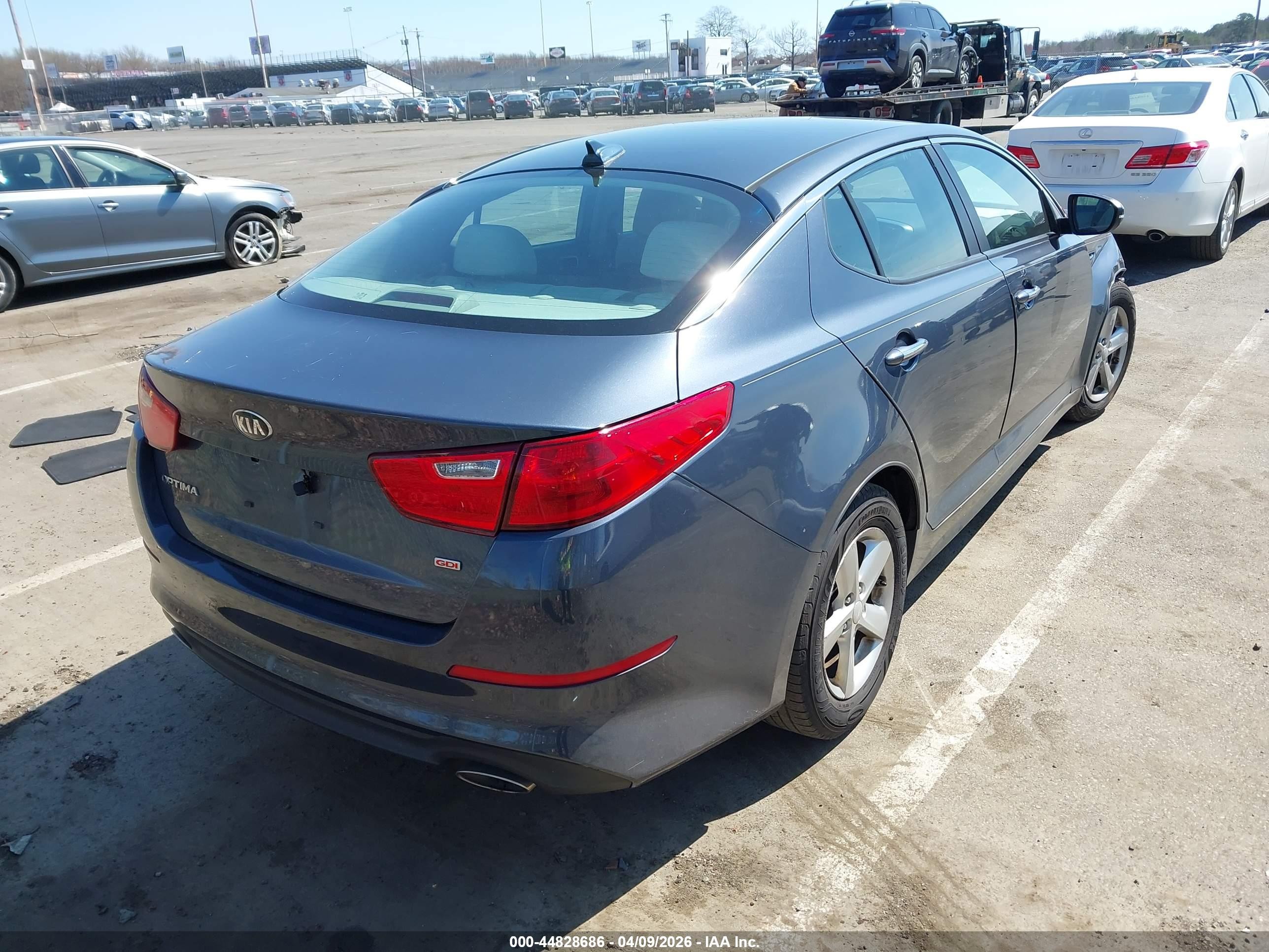 2015 Kia Optima Lx Gray vin: KNAGM4A77F5558720