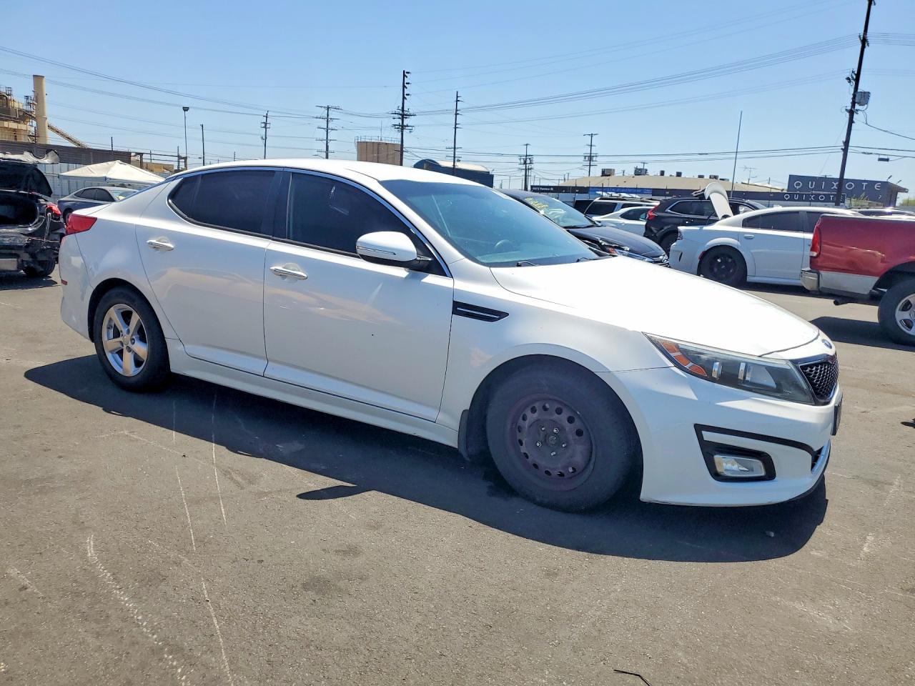 2015 Kia Optima Lx White vin: KNAGM4A77F5584962