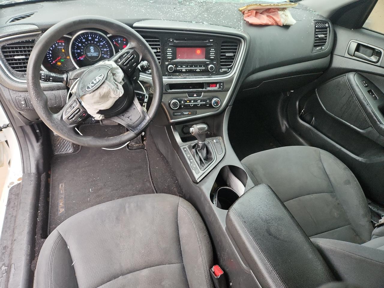 2015 Kia Optima Lx White vin: KNAGM4A77F5607494