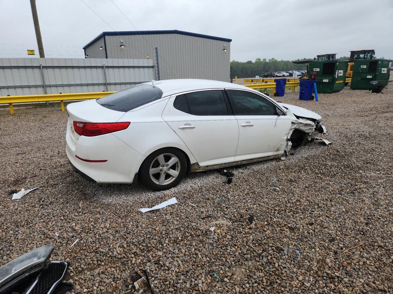 2015 Kia Optima Lx White vin: KNAGM4A77F5607494