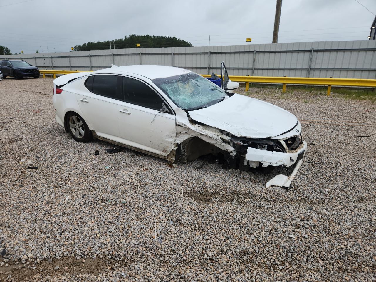2015 Kia Optima Lx White vin: KNAGM4A77F5607494