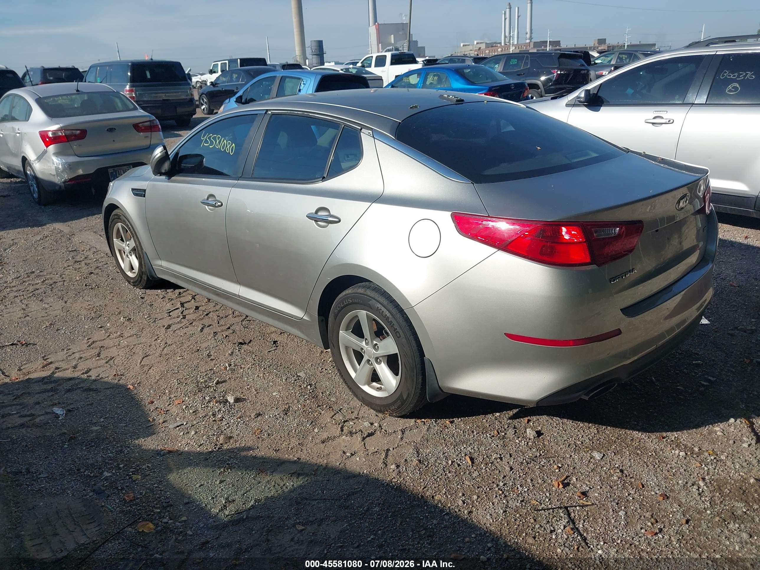 2015 Kia Optima Lx Silver vin: KNAGM4A78F5548262