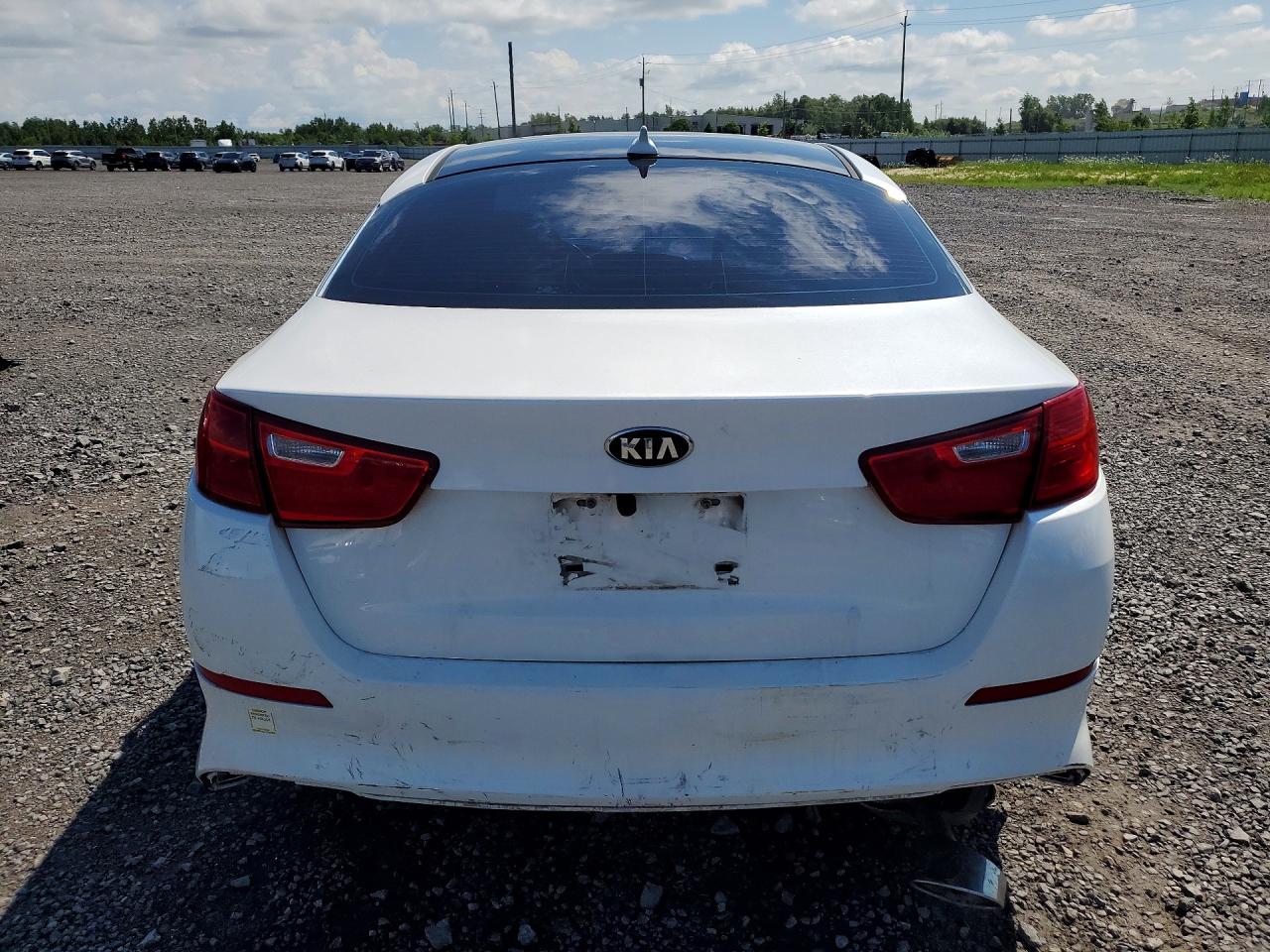 2015 Kia Optima Lx White vin: KNAGM4A78F5565790