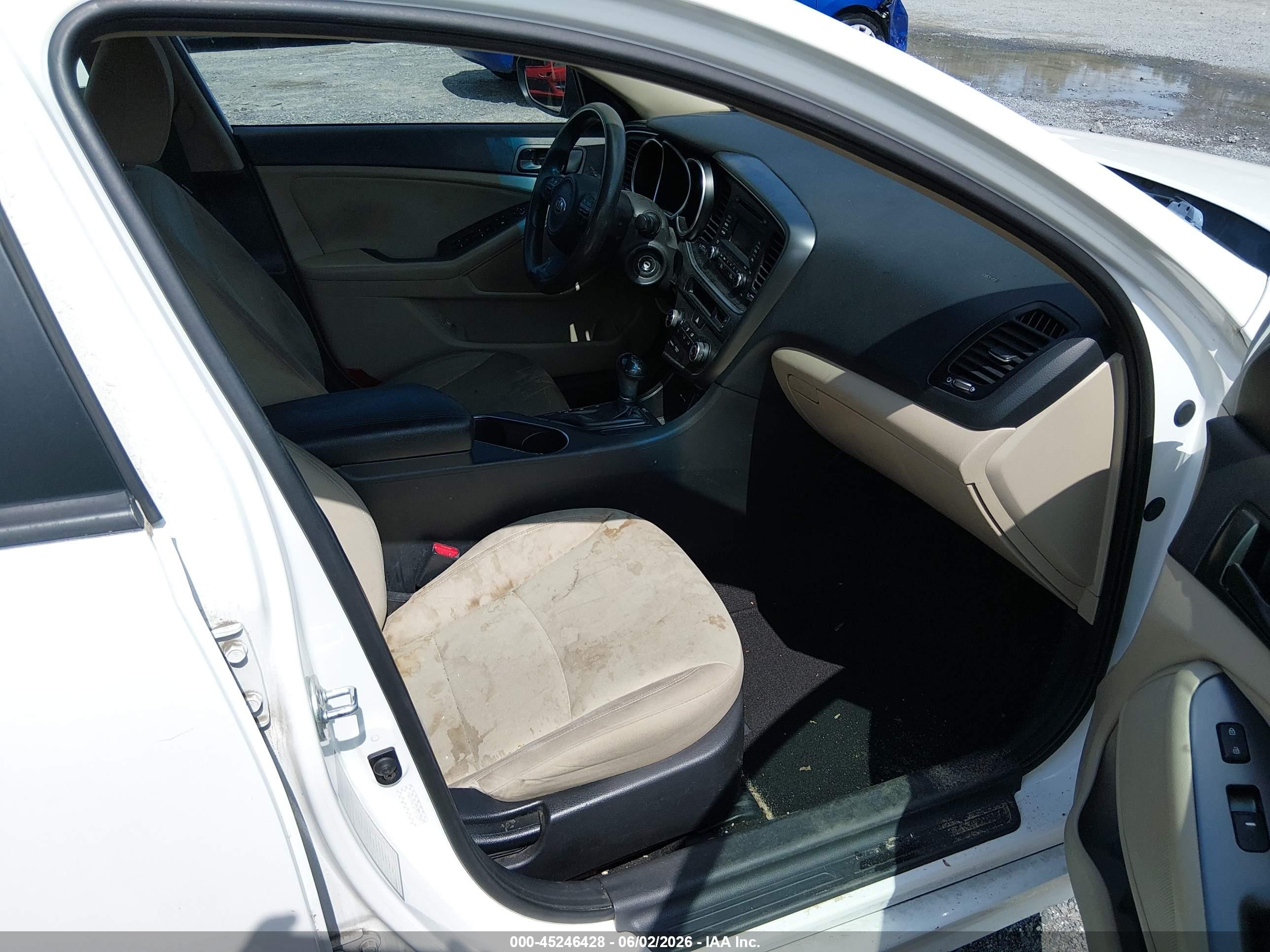 2015 Kia Optima Lx White vin: KNAGM4A78F5572299