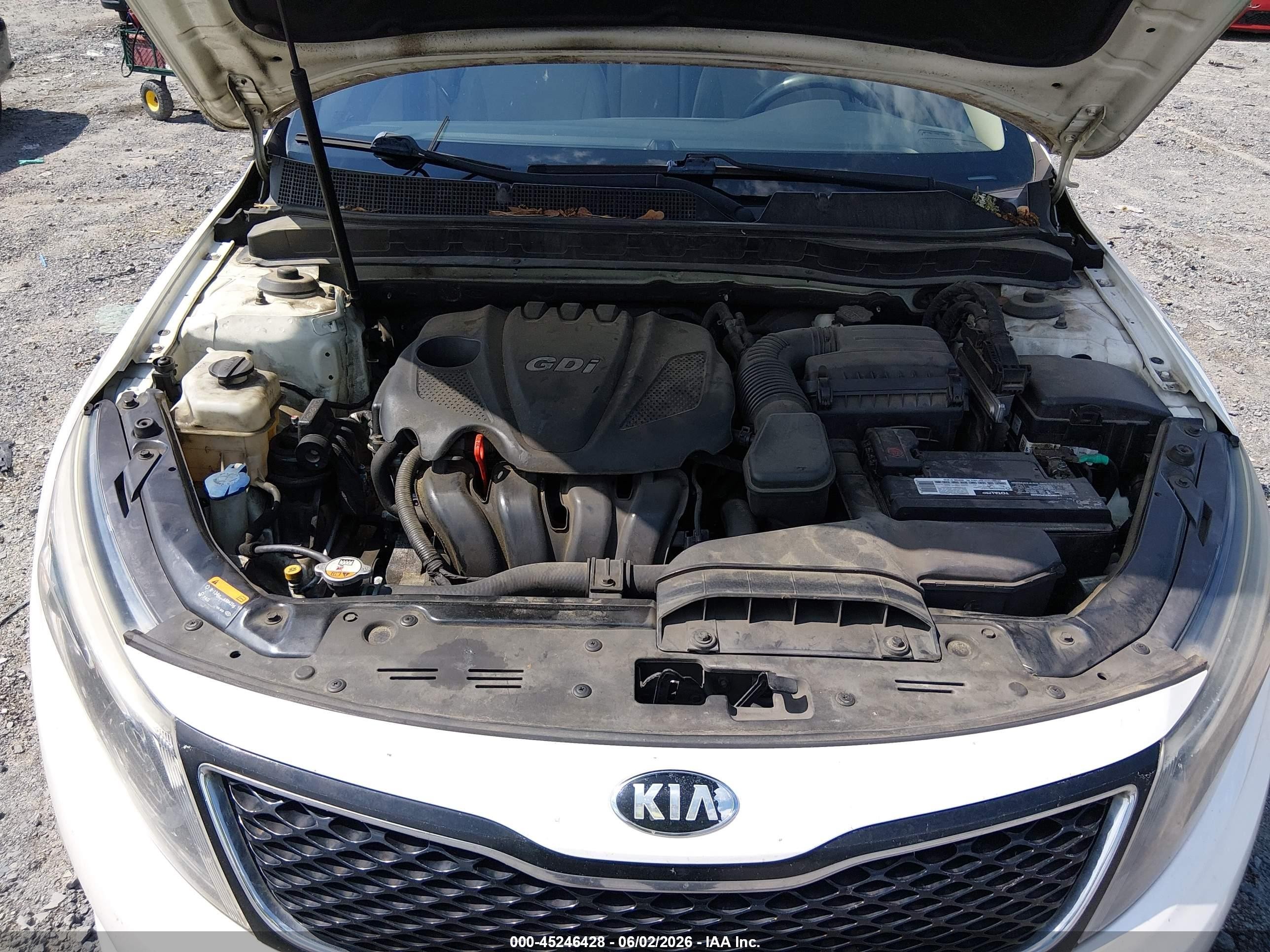 2015 Kia Optima Lx White vin: KNAGM4A78F5572299