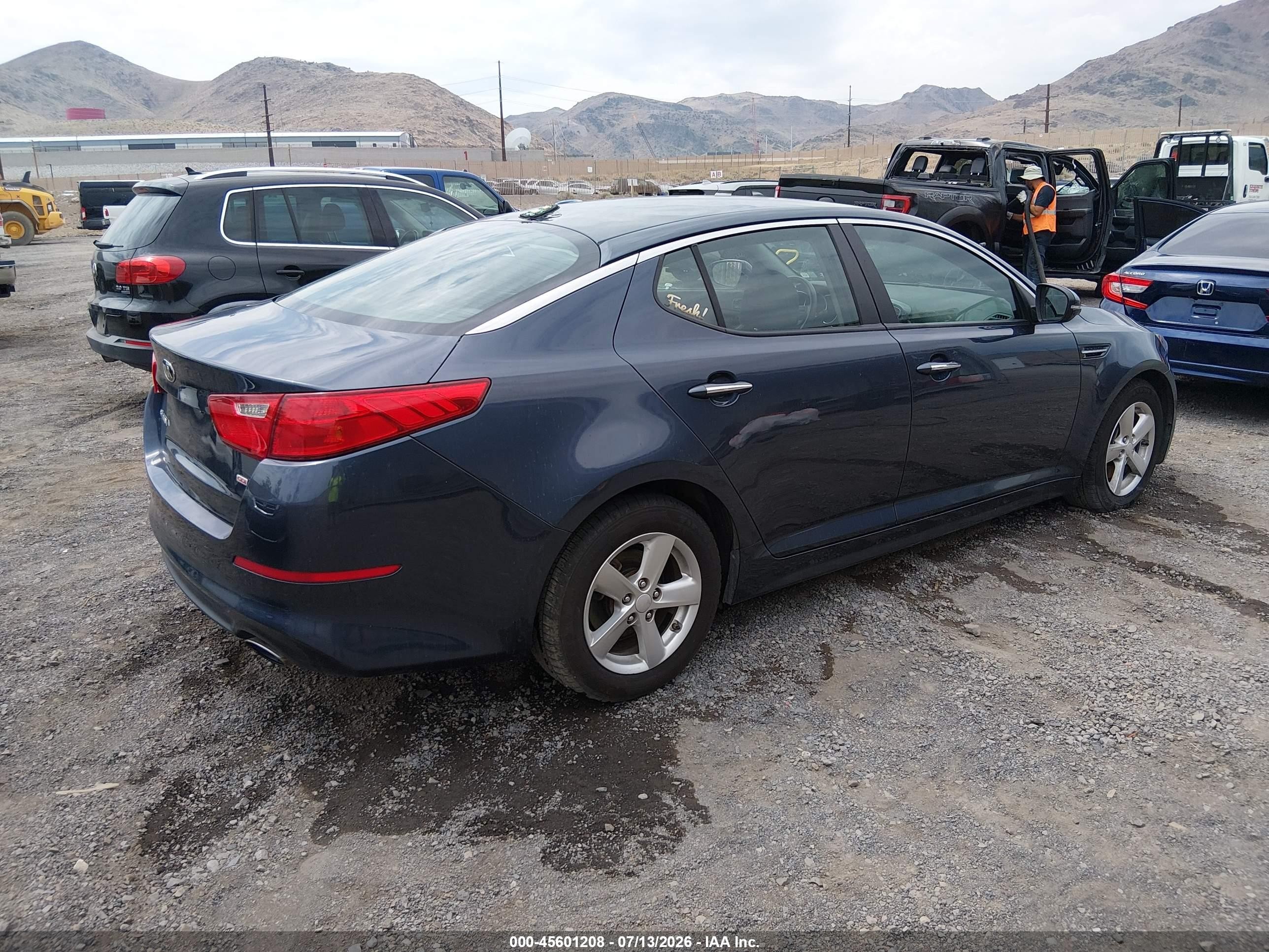2015 Kia Optima Lx Blue vin: KNAGM4A78F5602045