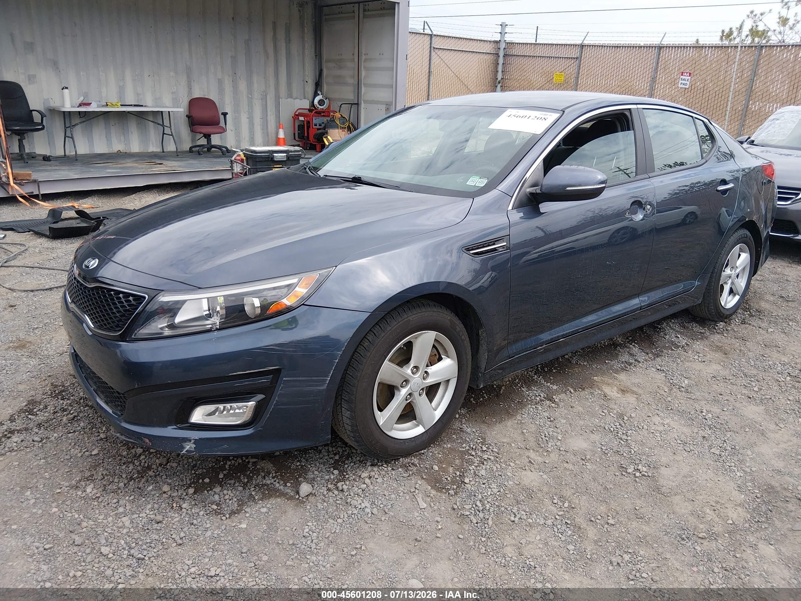 2015 Kia Optima Lx Blue vin: KNAGM4A78F5602045