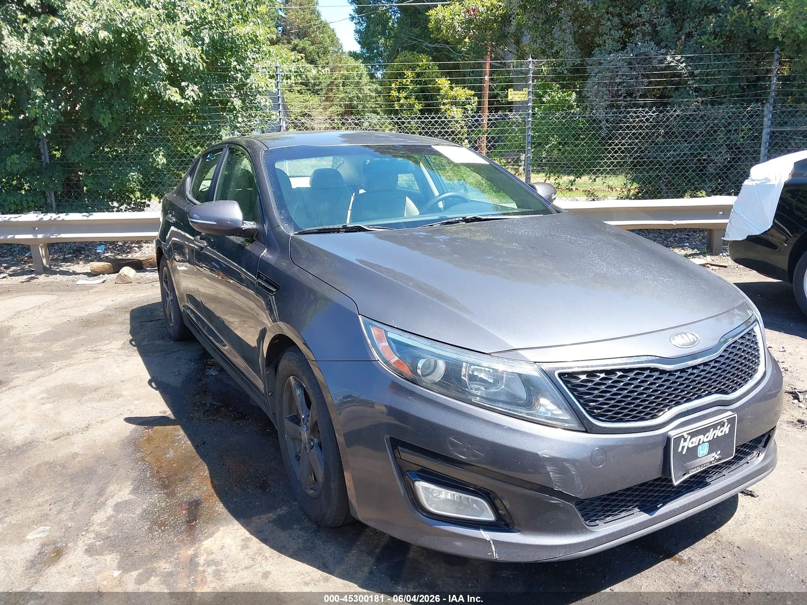2015 Kia Optima Lx Gray vin: KNAGM4A78F5623932
