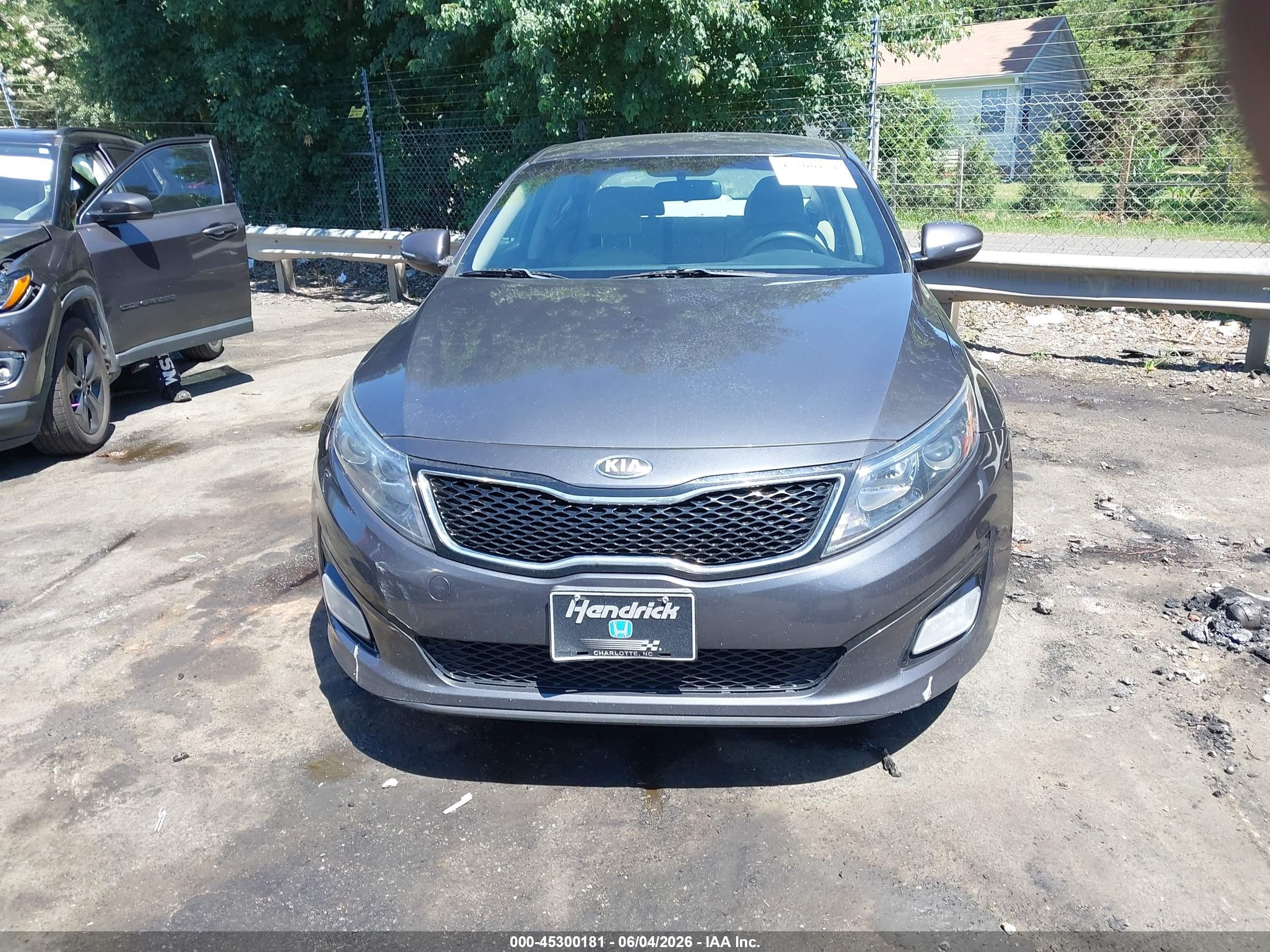 2015 Kia Optima Lx Gray vin: KNAGM4A78F5623932