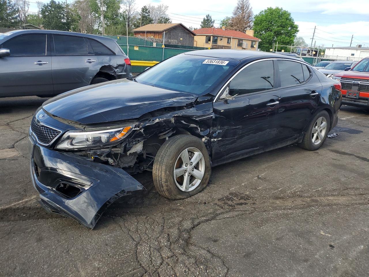 2015 Kia Optima Lx Черный vin: KNAGM4A78F5651908
