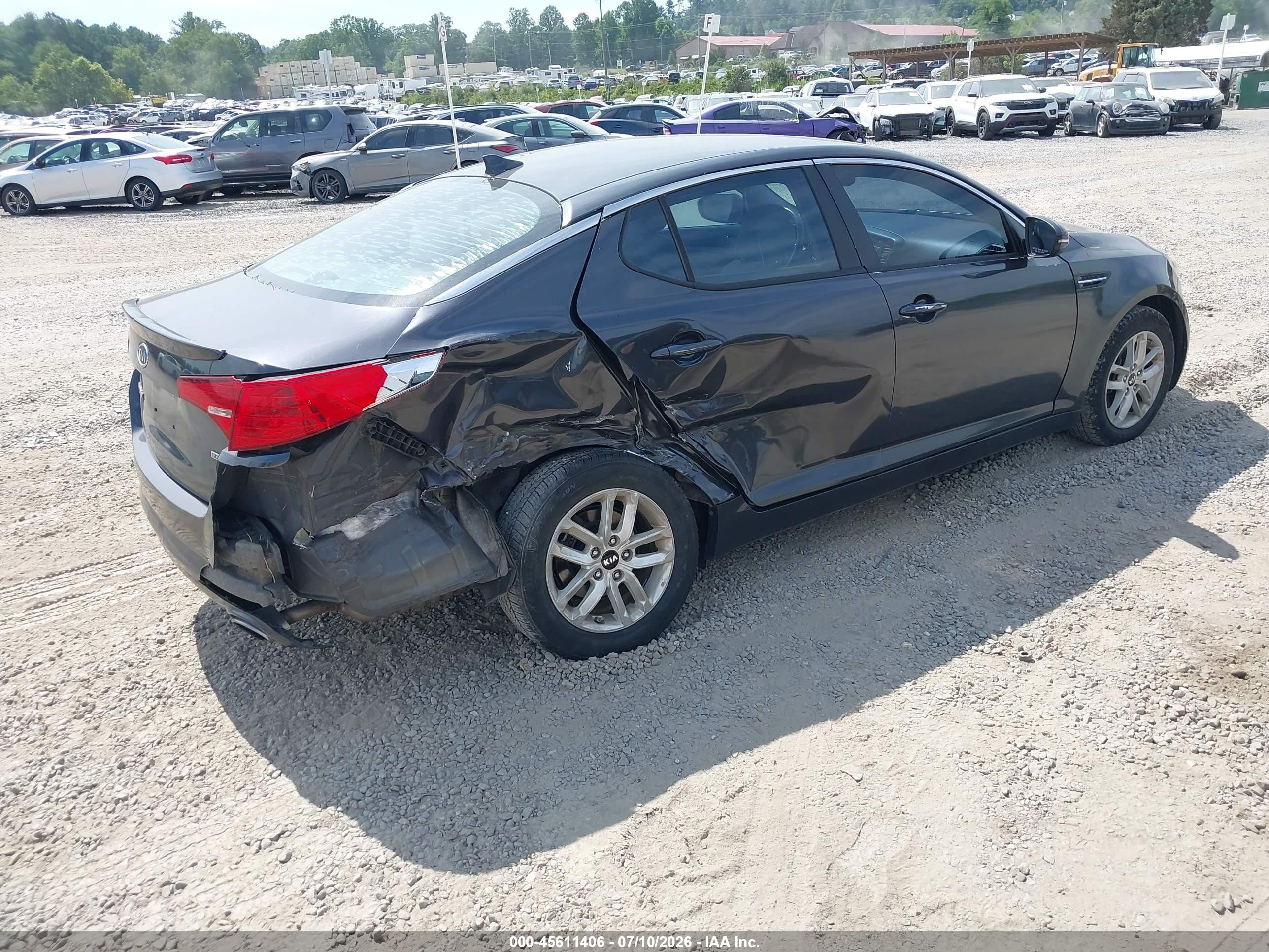 2011 Kia Optima Lx Gray vin: KNAGM4A79B5170446
