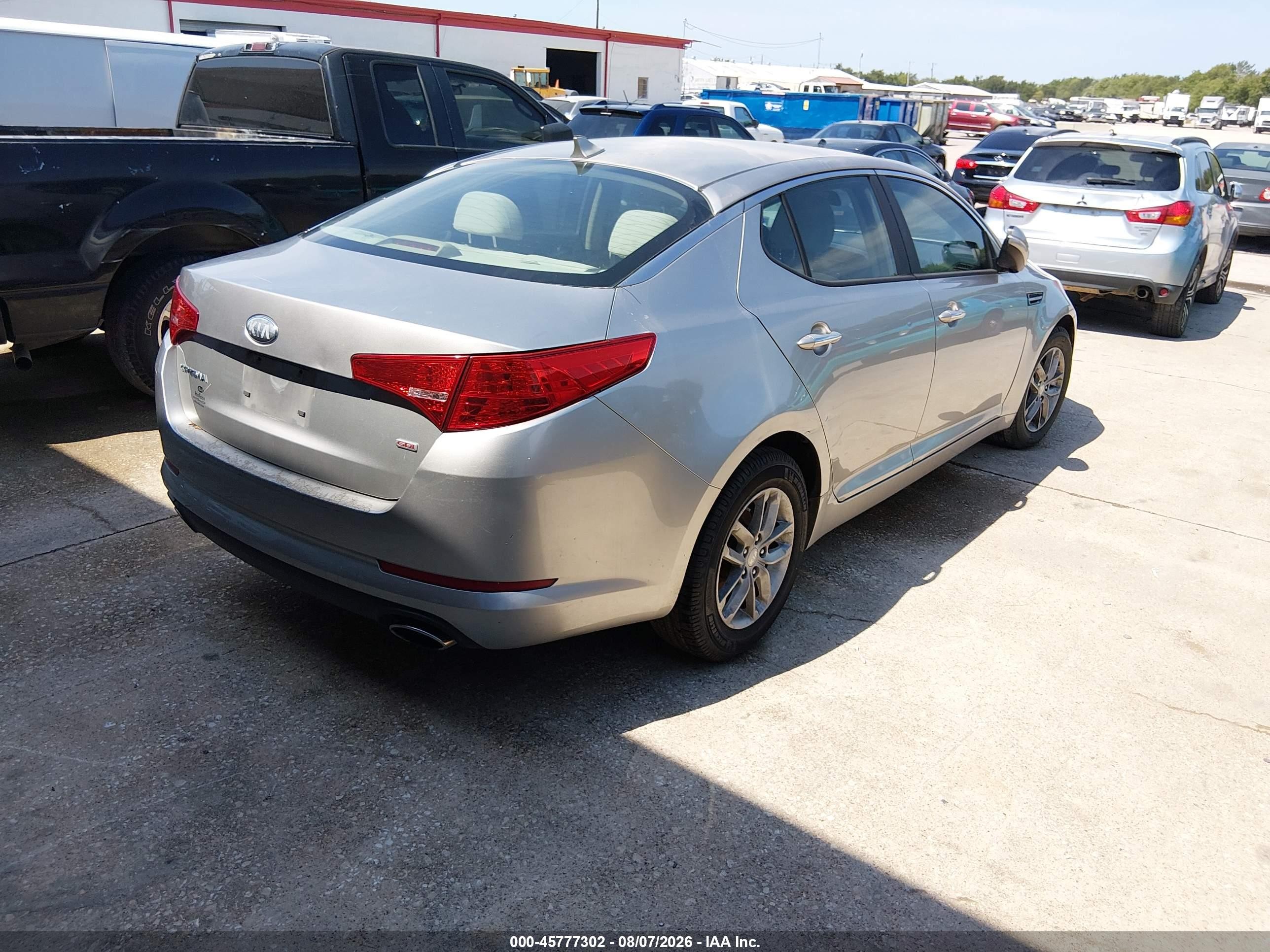 2013 Kia Optima Lx Gray vin: KNAGM4A79D5393945