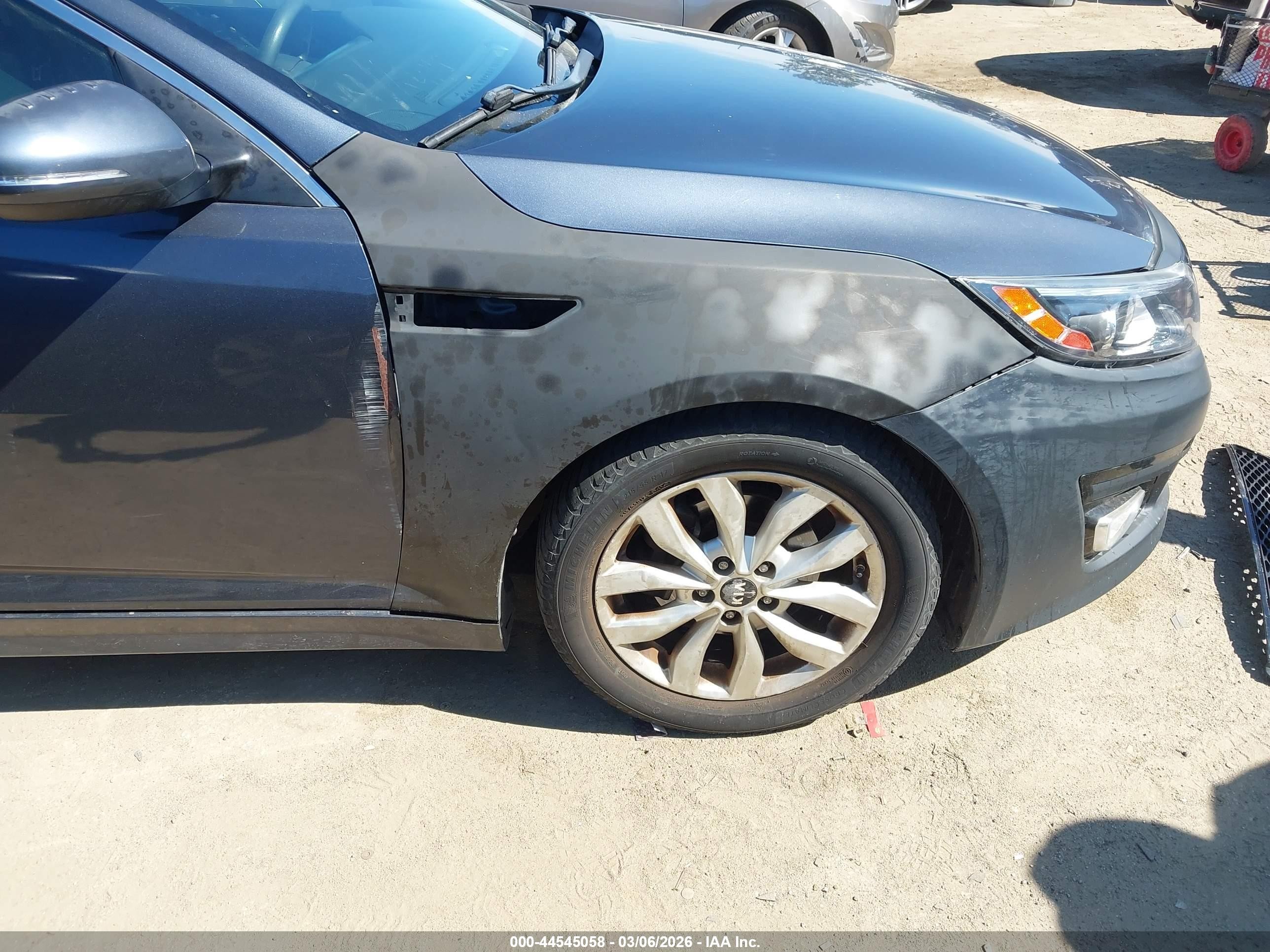 2015 Kia Optima Lx Gray vin: KNAGM4A79F5616634