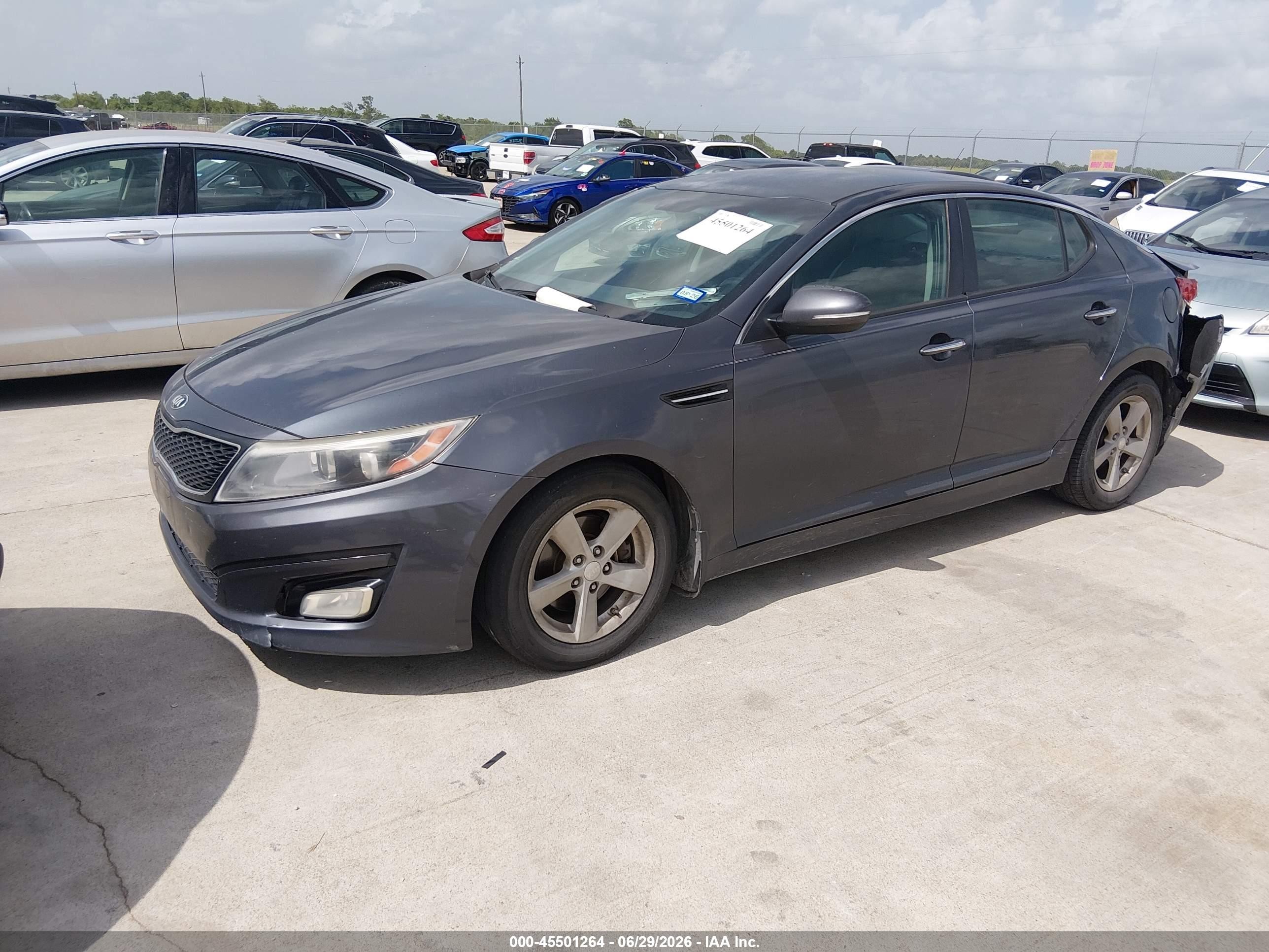 2015 Kia Optima Lx Gray vin: KNAGM4A79F5626872