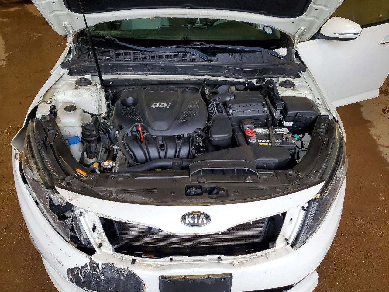 2015 Kia Optima Lx White vin: KNAGM4A79F5653117