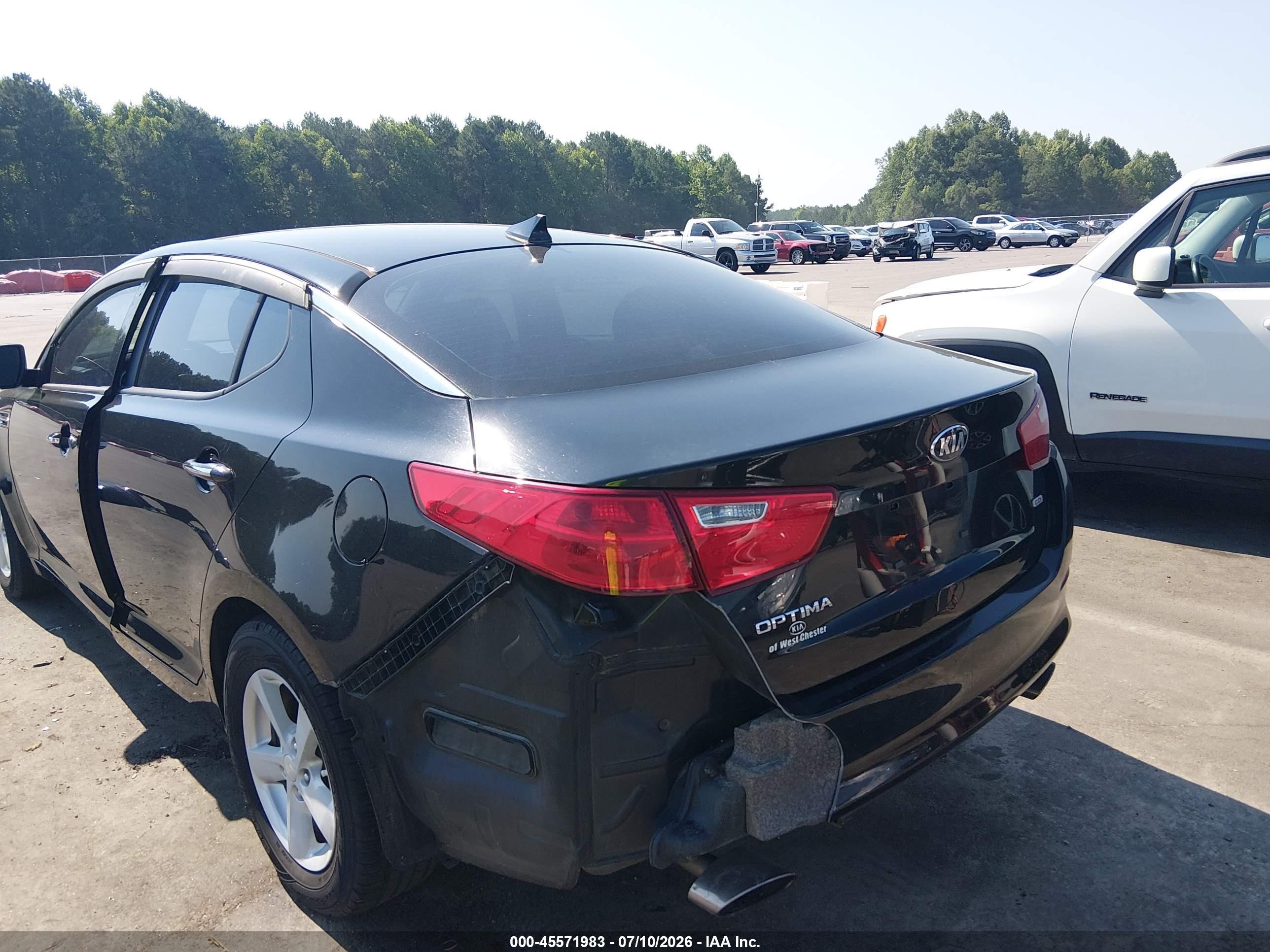 2015 Kia Optima Lx Черный vin: KNAGM4A79F5664201