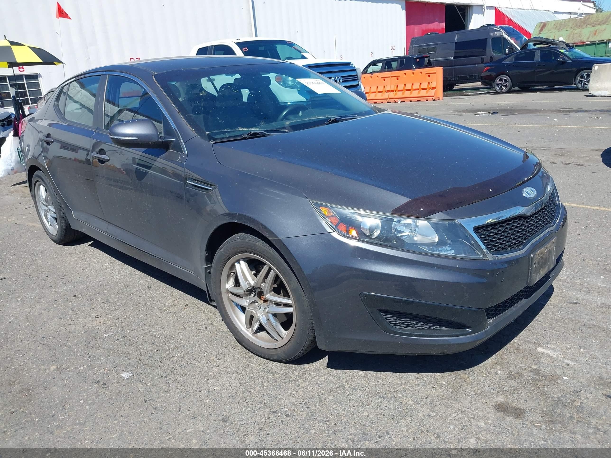 2011 Kia Optima Lx Gray vin: KNAGM4A7XB5069772