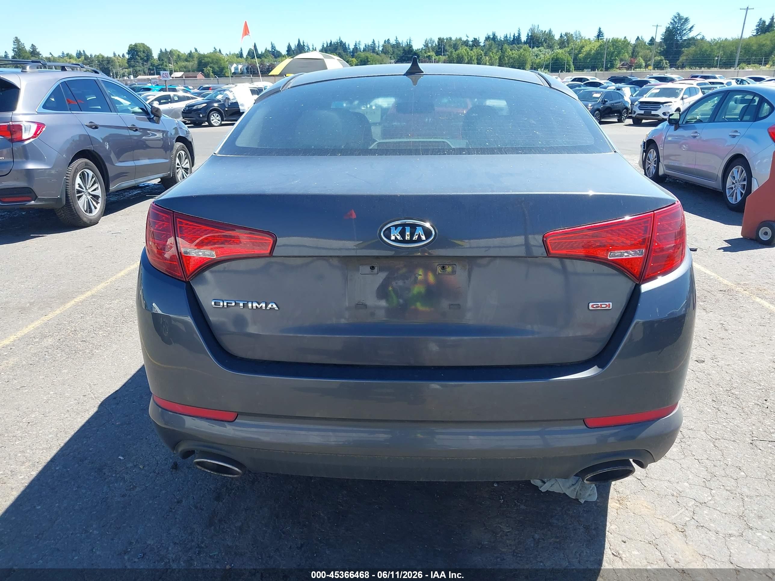 2011 Kia Optima Lx Gray vin: KNAGM4A7XB5069772