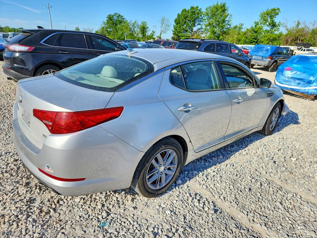 2013 Kia Optima Lx Silver vin: KNAGM4A7XD5307266