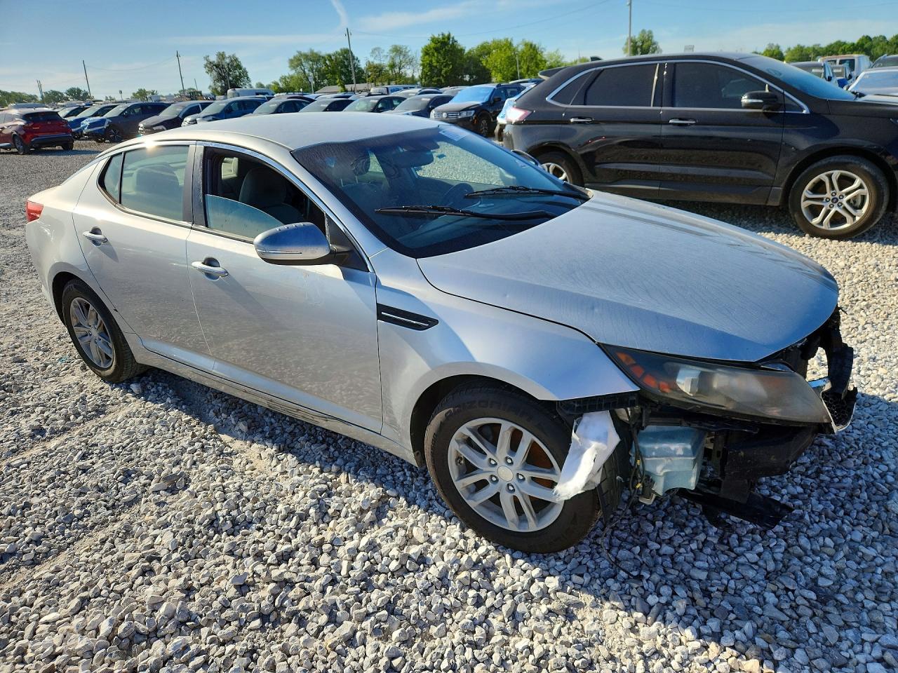 2013 Kia Optima Lx Silver vin: KNAGM4A7XD5307266