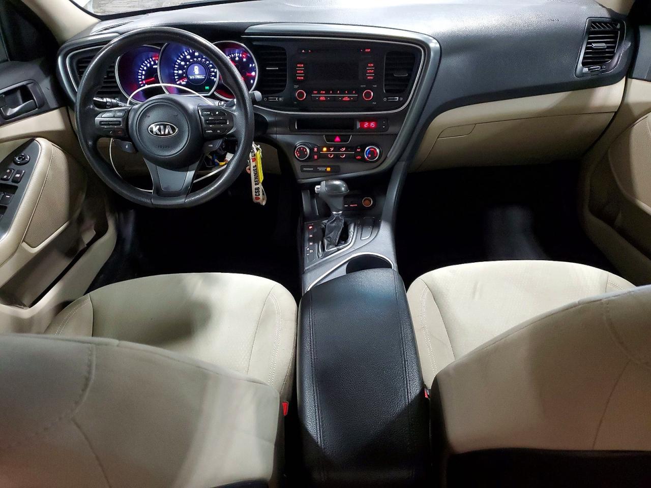 2014 Kia Optima Lx White vin: KNAGM4A7XE5501006