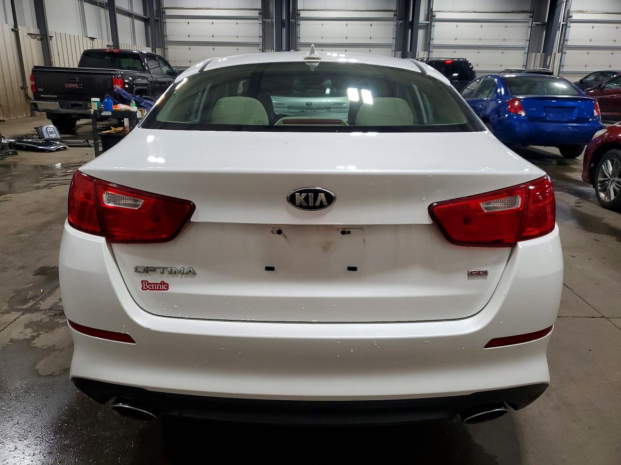 2014 Kia Optima Lx White vin: KNAGM4A7XE5501006
