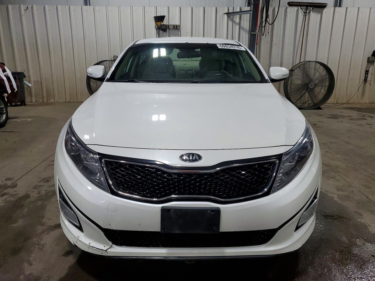 2014 Kia Optima Lx White vin: KNAGM4A7XE5501006