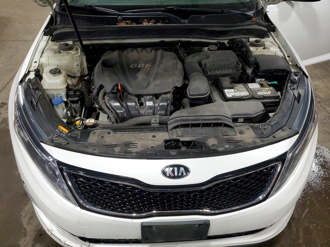 2014 Kia Optima Lx White vin: KNAGM4A7XE5501006