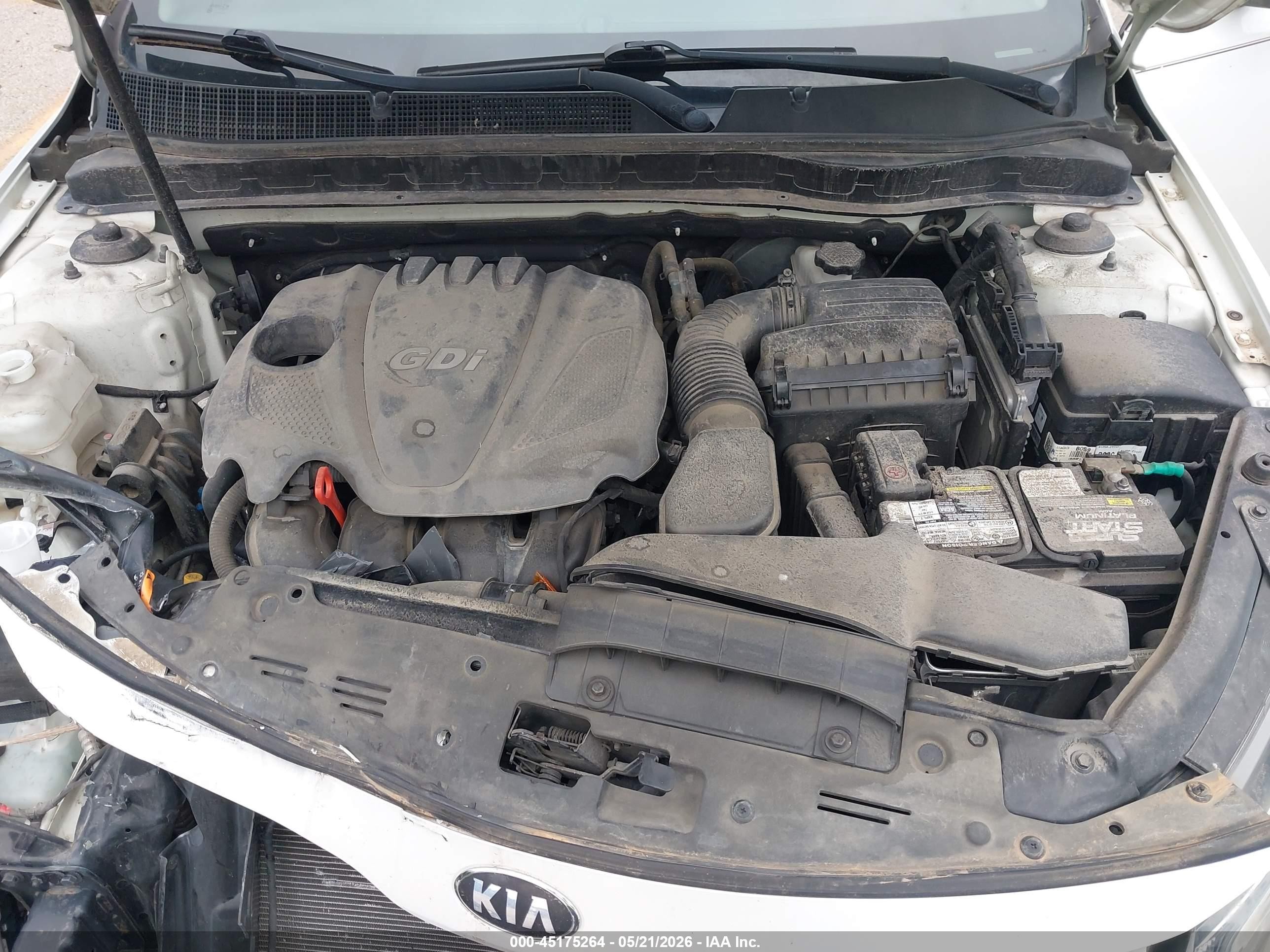 2015 Kia Optima Lx White vin: KNAGM4A7XF5543063